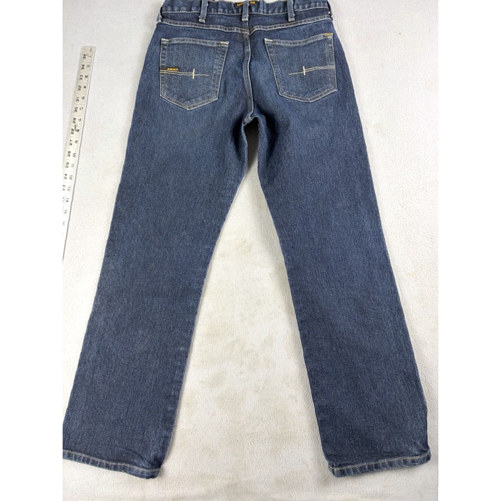 Ariat Ariat Jeans Slim Straight Blue Denim M5 Rebar Men 30x30 28x28 Waist 28 In Regular Slim Fit Zip Button Cotton Jeans Mens Size US 30 / EU 46 - 3 Thumbnail
