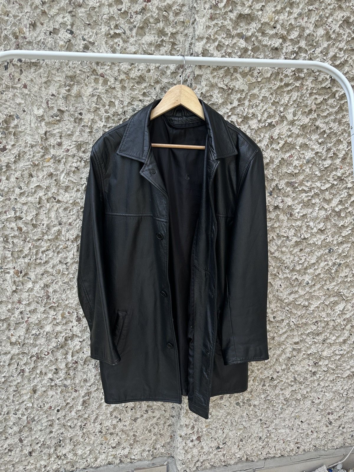 Vintage Vintage 90s y2k leather slim classic coat Size US L / EU 52-54 / 3 - 6 Thumbnail