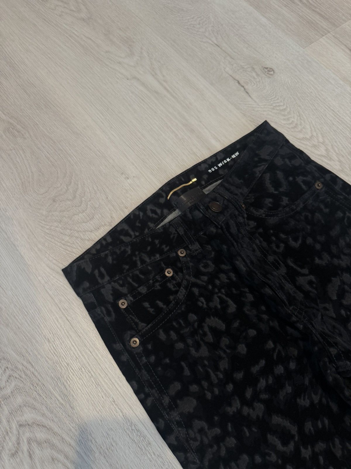 Saint Laurent Paris s/s 2018 velvet leopard denim!! Size US 28 / EU 44 - 3 Thumbnail