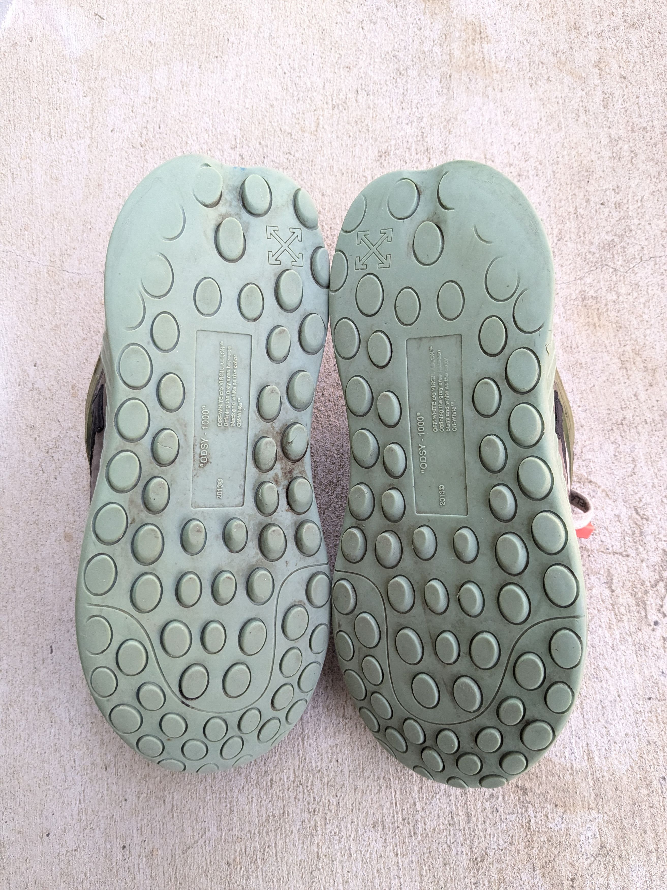Off-White Off-White Odsy-1000 Sneakers Gray Green 7 40 Virgil Abloh Size US 7 / EU 40 - 15 Thumbnail