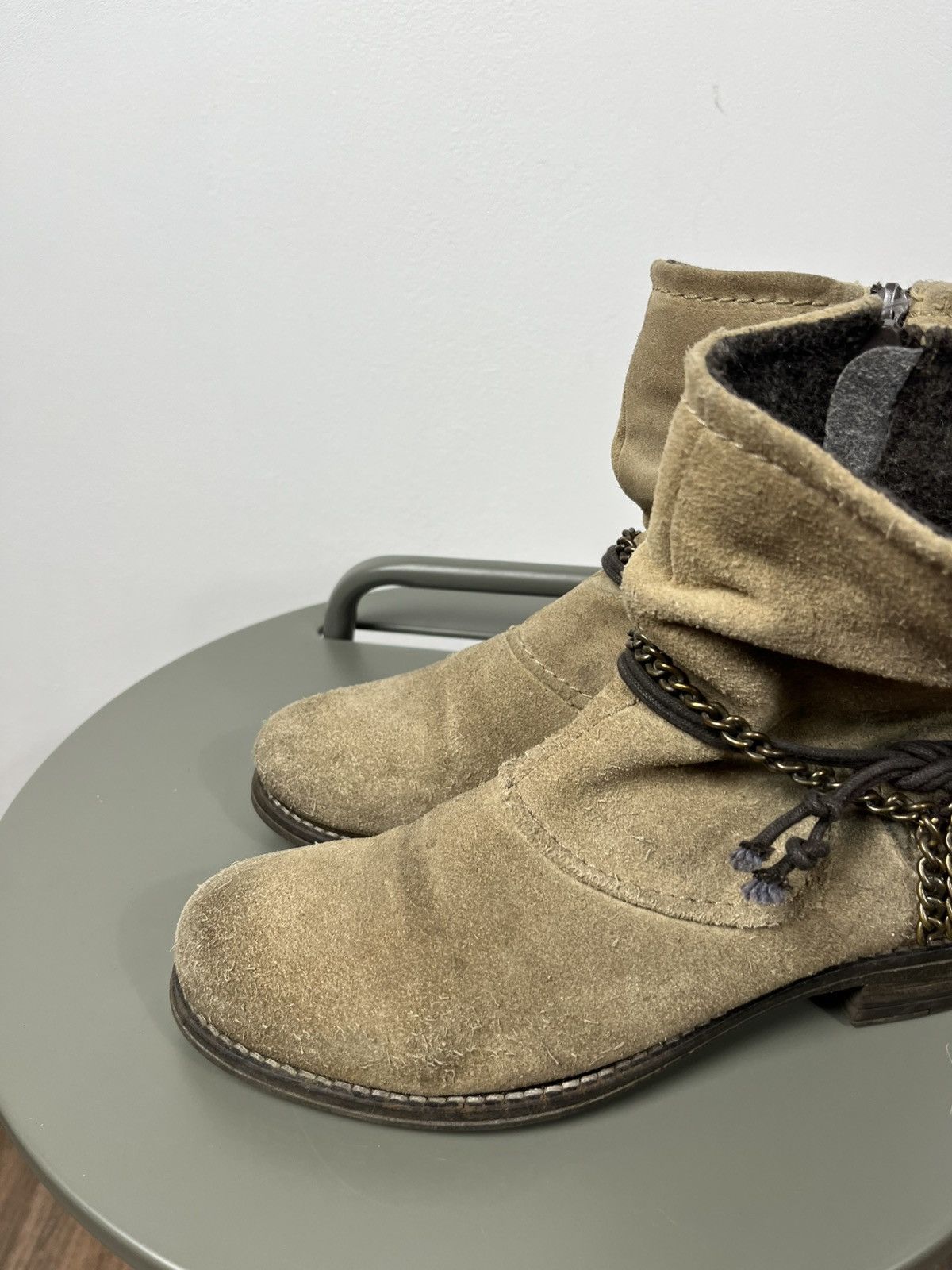 Other Vintage Suede Slouch Boots with Chains and Tassels Size 39 Size US 9 / IT 39 - 9 Thumbnail