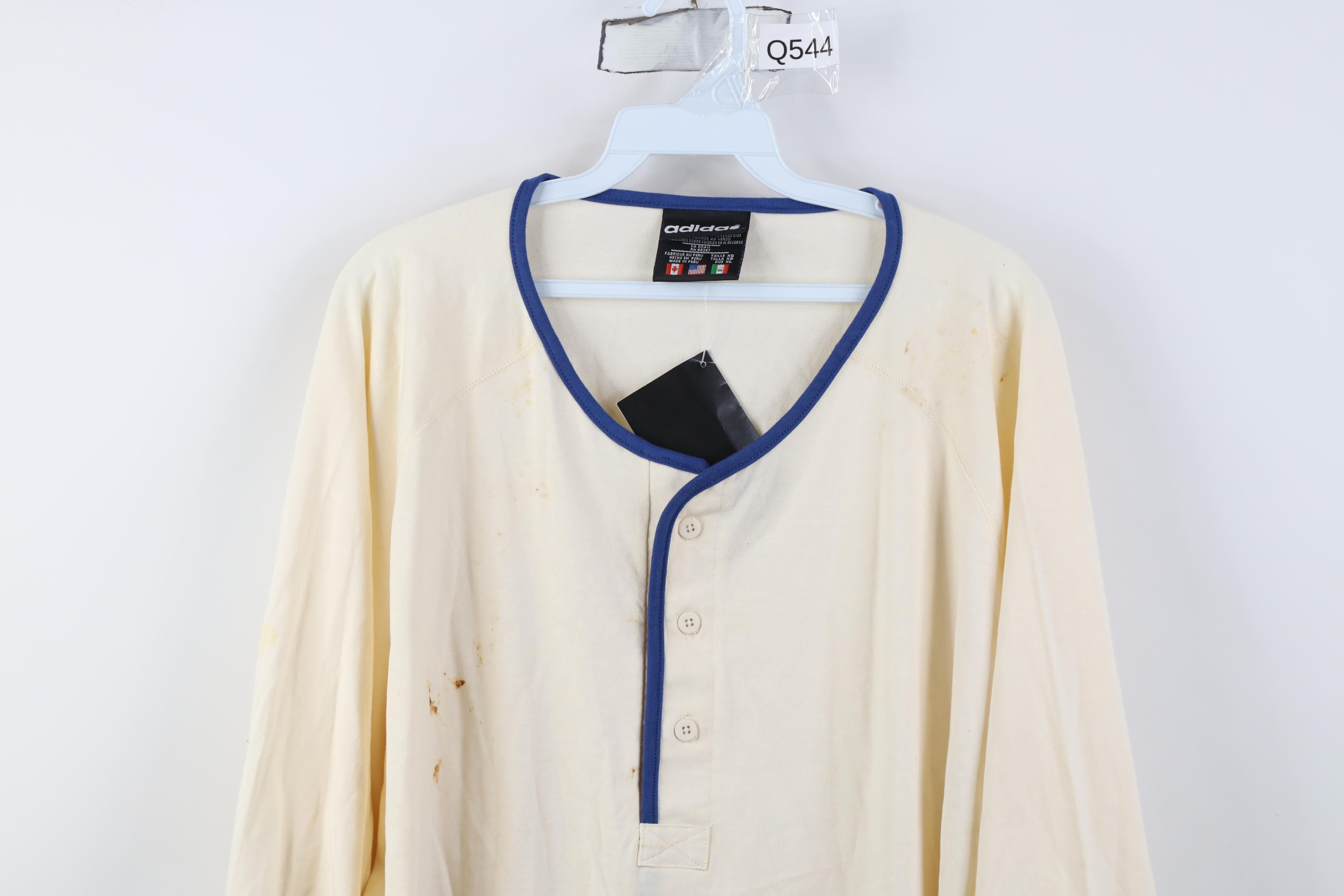 Adidas Deadstock Vintage 90s Adidas 3/4 Sleeve Raglan T-Shirt Size US XL / EU 56 / 4 - 2 Thumbnail
