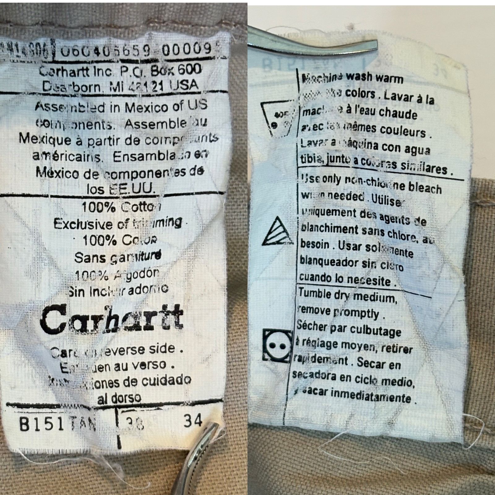 Carhartt Carhartt B151 Tan Duck Canvas Carpenter Pants 38x34 Tall Size US 38 / EU 54 - 2 Thumbnail