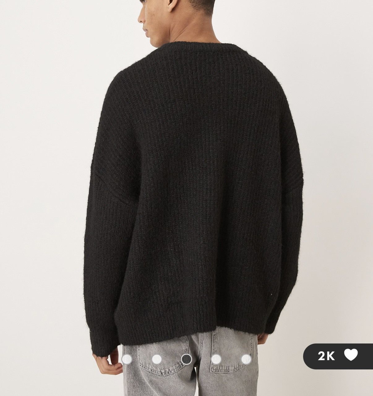 Asos ASOS DESIGN super oversized knitted cardigan in black Size US XL / EU 56 / 4 - 2 Thumbnail