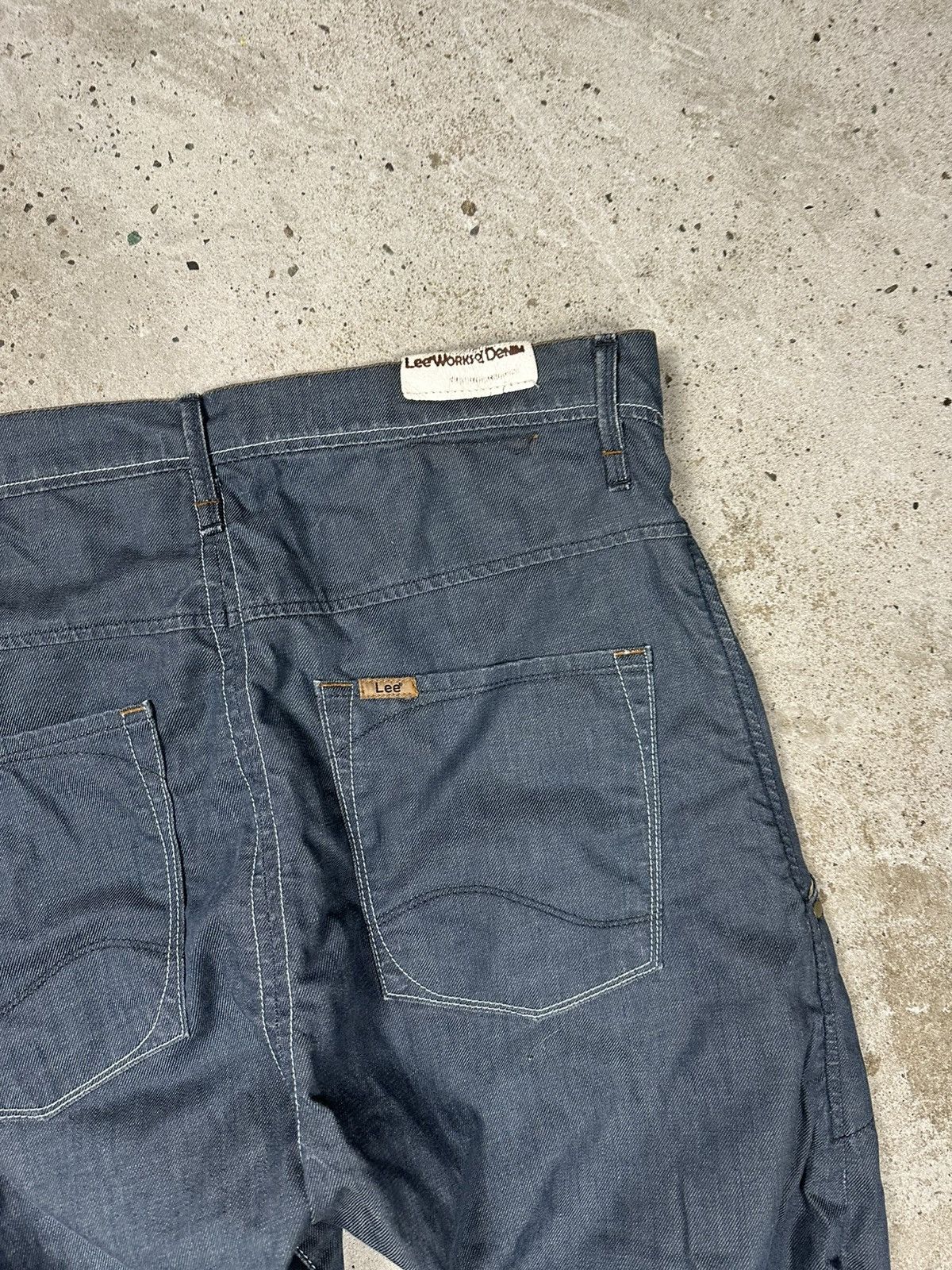 Lee × Vintage Vintage Y2K Lee Works of Denim Navy Denim Pants Jeans Size US 32 / EU 48 - 14 Thumbnail