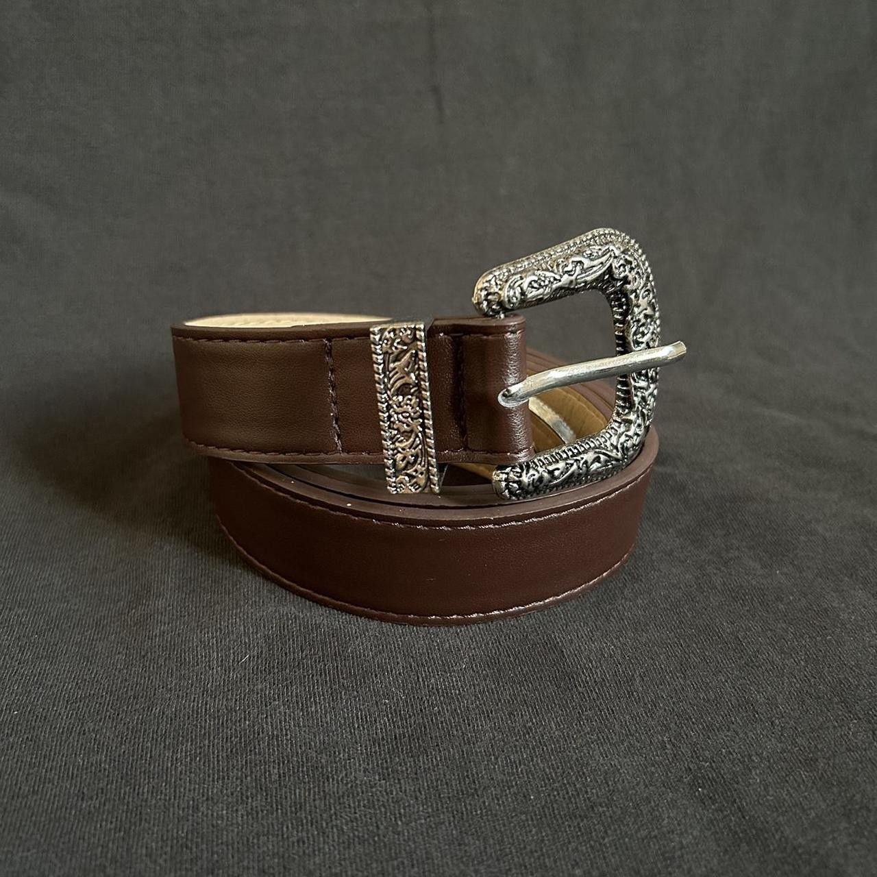 Japanese Brand × Vintage Y2K 2000s Style Coffee Brown Classic Western Belt Size ONE SIZE - 4 Thumbnail
