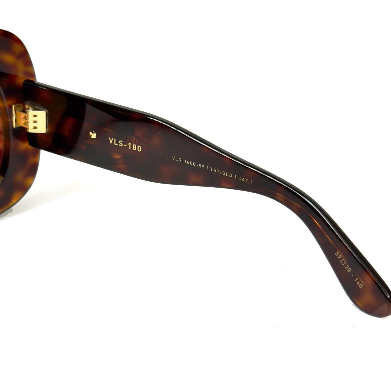 Valentino VALENTINO VLS180 Havana Oversized VLS 180C Logo Sunglasses Size ONE SIZE - 4 Thumbnail