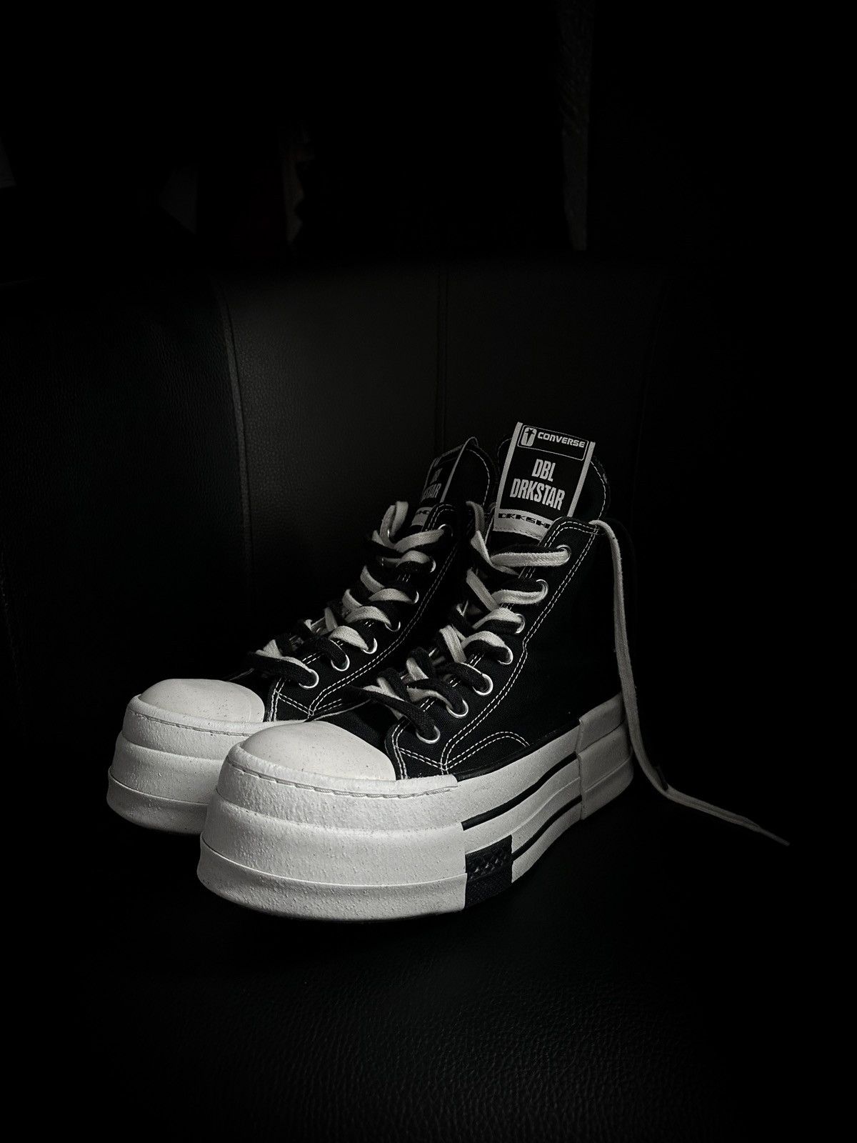 Rick Owens Drkshdw Converse x DRKSHDW DBL DRKSTAR Size US 9 / IT 39 - 1 Thumbnail