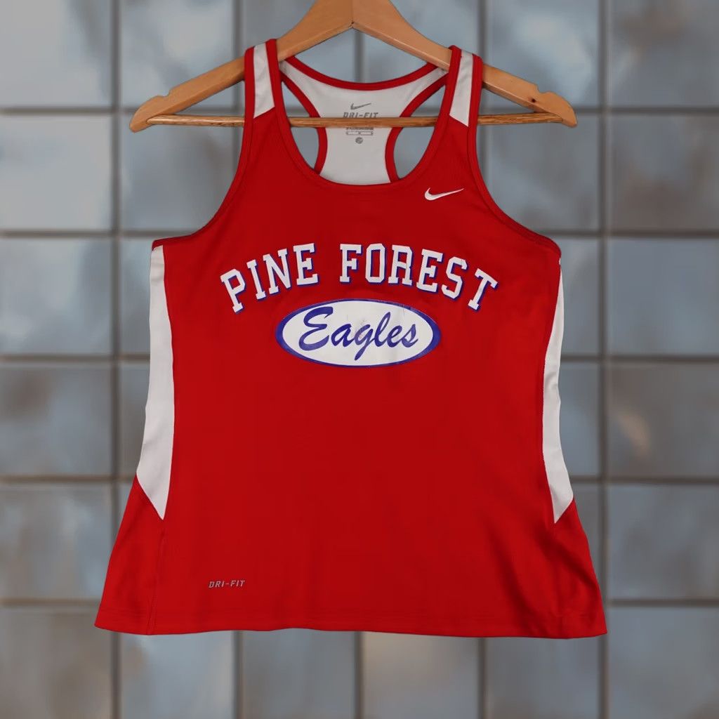 Nike Nike Dri-Fit Shirt Womens Medium Red Sleeveless Singlet Running Gym Size M / US 6-8 / IT 42-44 - 1 Thumbnail