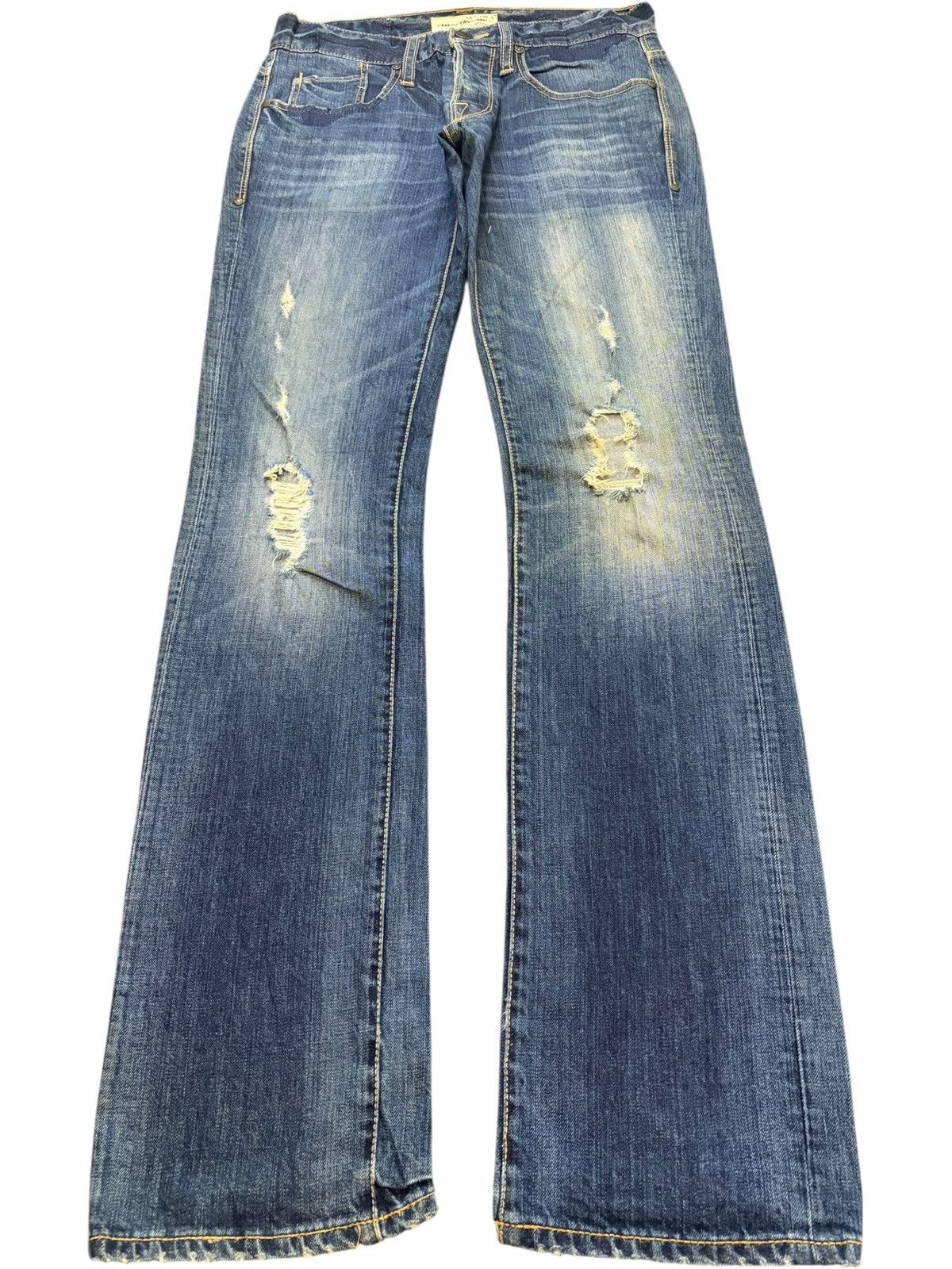 Jimmy Taverniti Vintage Jimmy Taverniti Faded Wash Distressed Jeans Size 31" - 1 Thumbnail