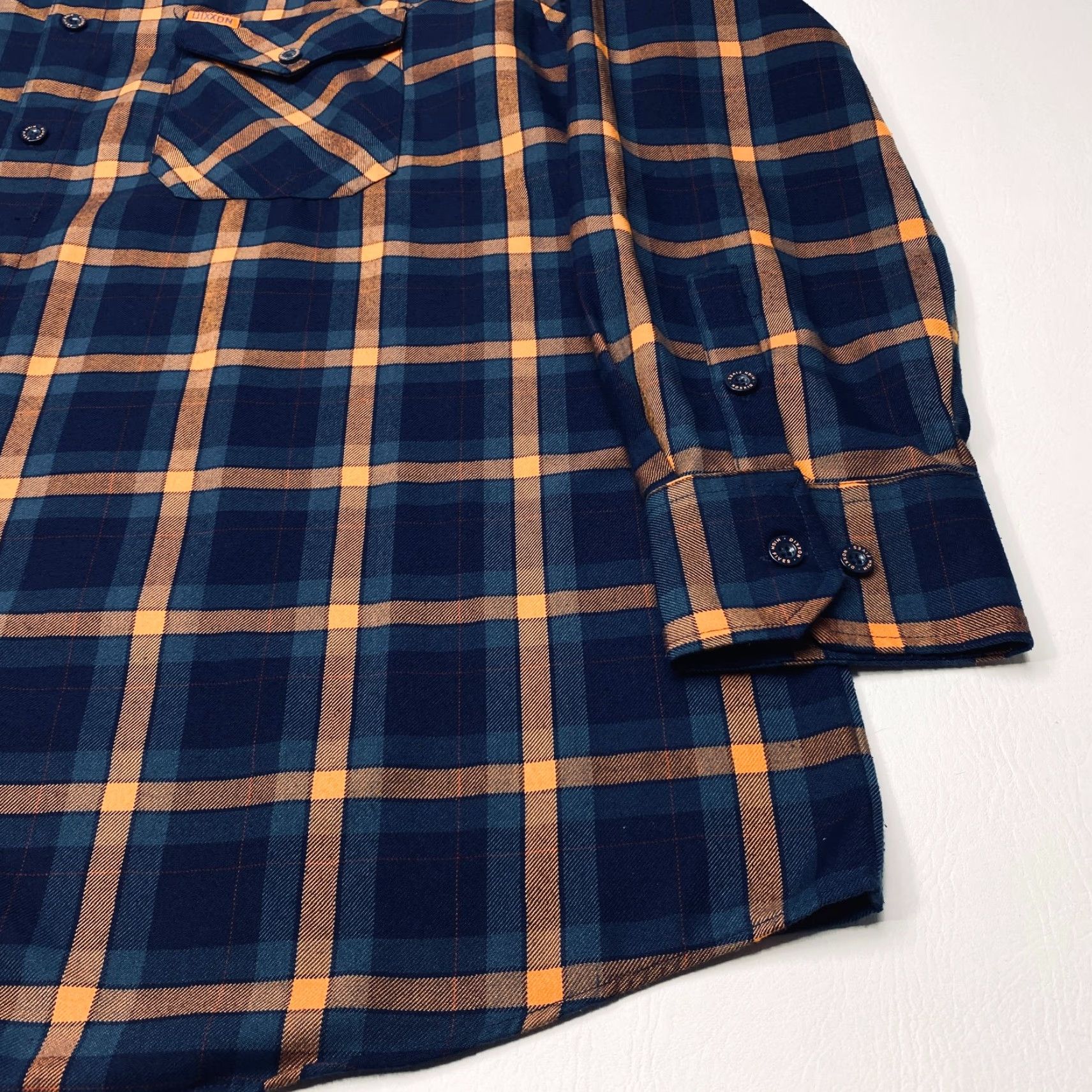 Vintage Dixxon Flannel Shirt Mens 4XL High Five Blue Orange Plaid Button Up Long Sleeve Size US XXL / EU 58 / 5 - 4 Thumbnail