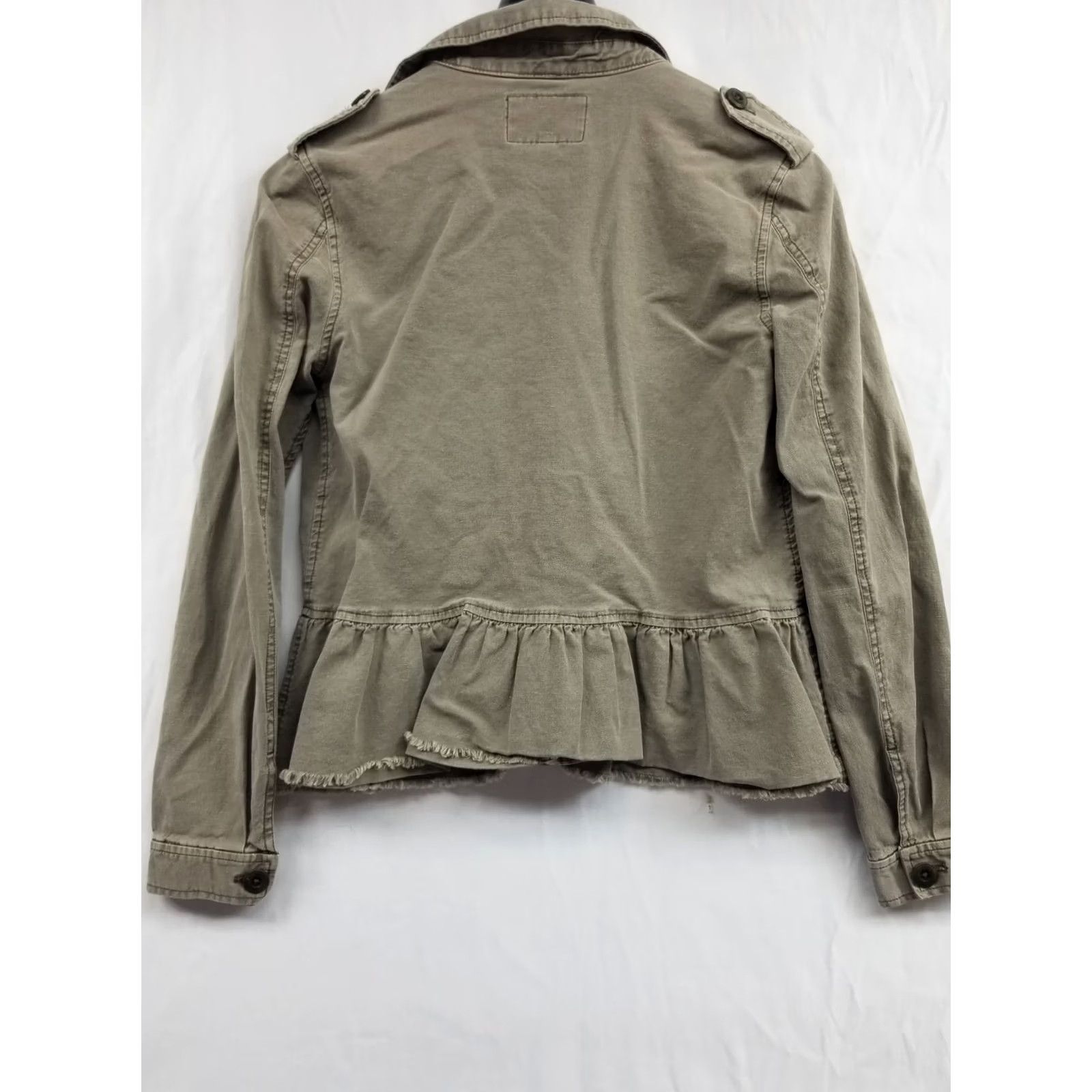 Lucky Brand Lucky Brand Women's Button-Up Jacket Lightweight Western Long Sleeve Khaki Small Beige Cotton Casual Basic Jacket Mens?? Size S / US 4 / IT 40 - 2 Thumbnail
