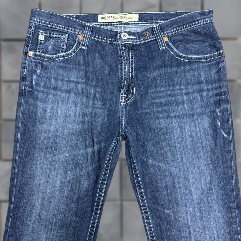 Vintage BIG STAR Jeans Mens Bootcut 40x30 Blue Pioneer Denin Five-Pocket Regular 30 Inseam Medium Wash Men Size US 40 / EU 56 - 1 Thumbnail