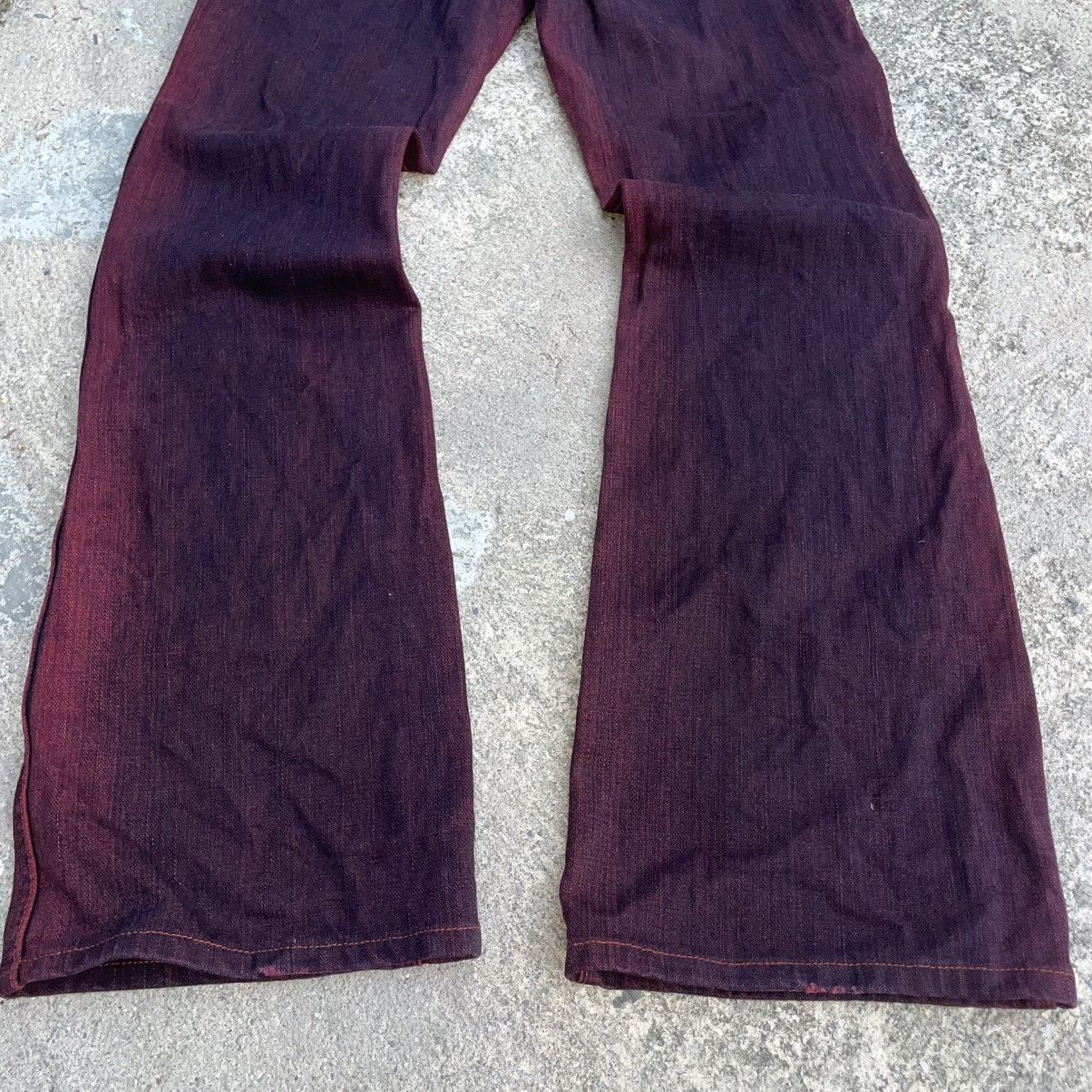 Le Grande Bleu (L.G.B.) Rare Flare Wrangler Japan Red Hue Denim Rare Overdyed Wash Size US 29 - 7 Thumbnail