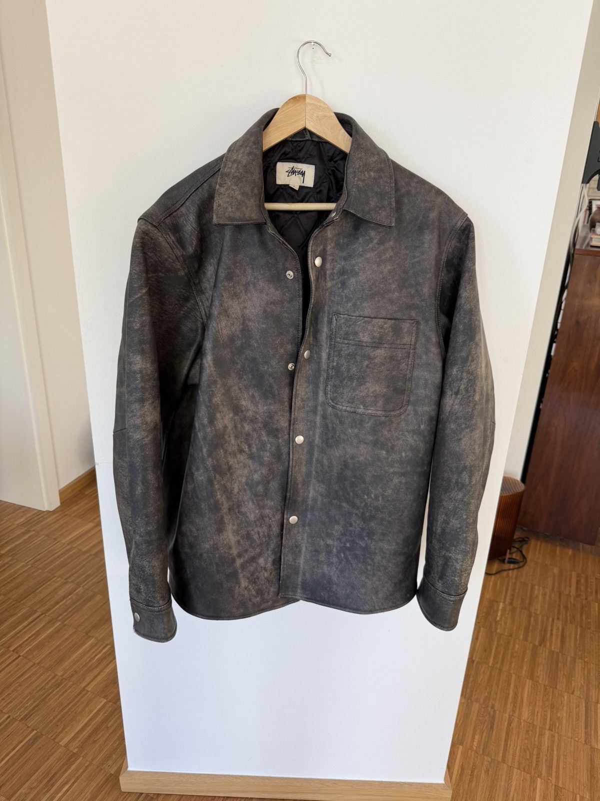 Stussy Stussy Leather Overshirt | Grailed
