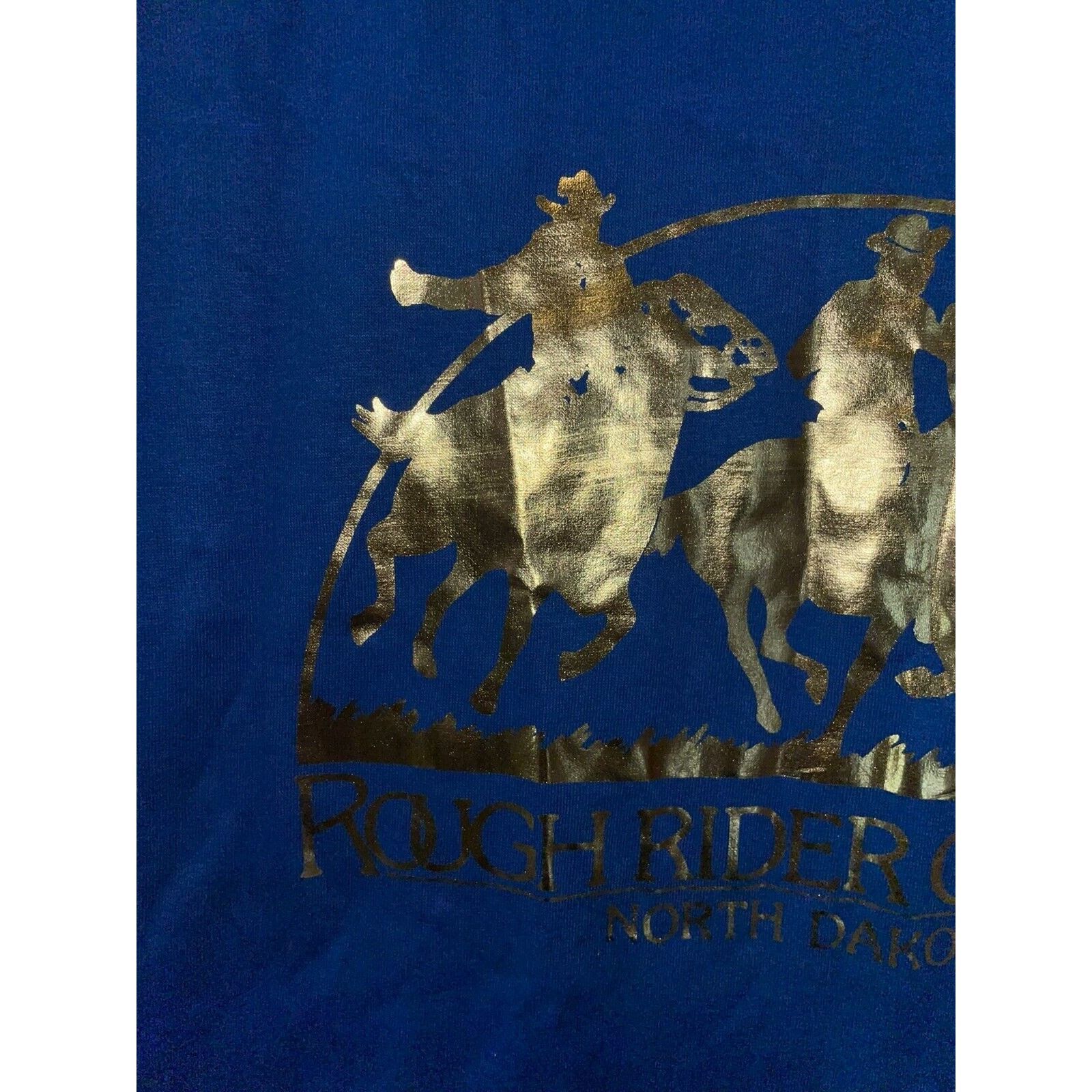 Jerzees Vintage Cowboy Shirt Rough Rider Country Western 1980s 80s Size US M / EU 48-50 / 2 - 2 Thumbnail