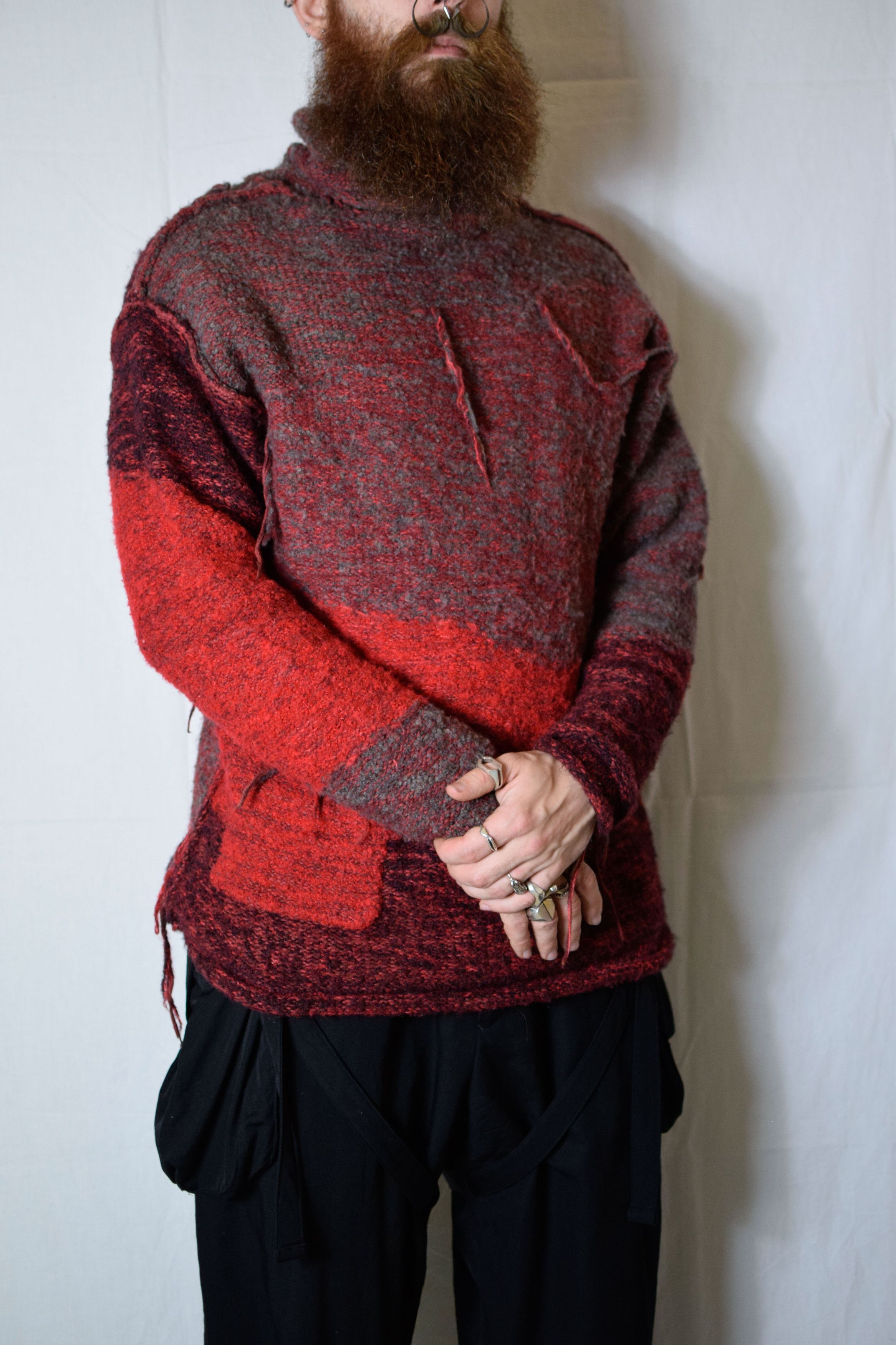 The Viridi-anne The Viridi-Anne AW23 Reversible Grunge Sweater - VI-3652-07 Size US L / EU 52-54 / 3 - 1 Thumbnail