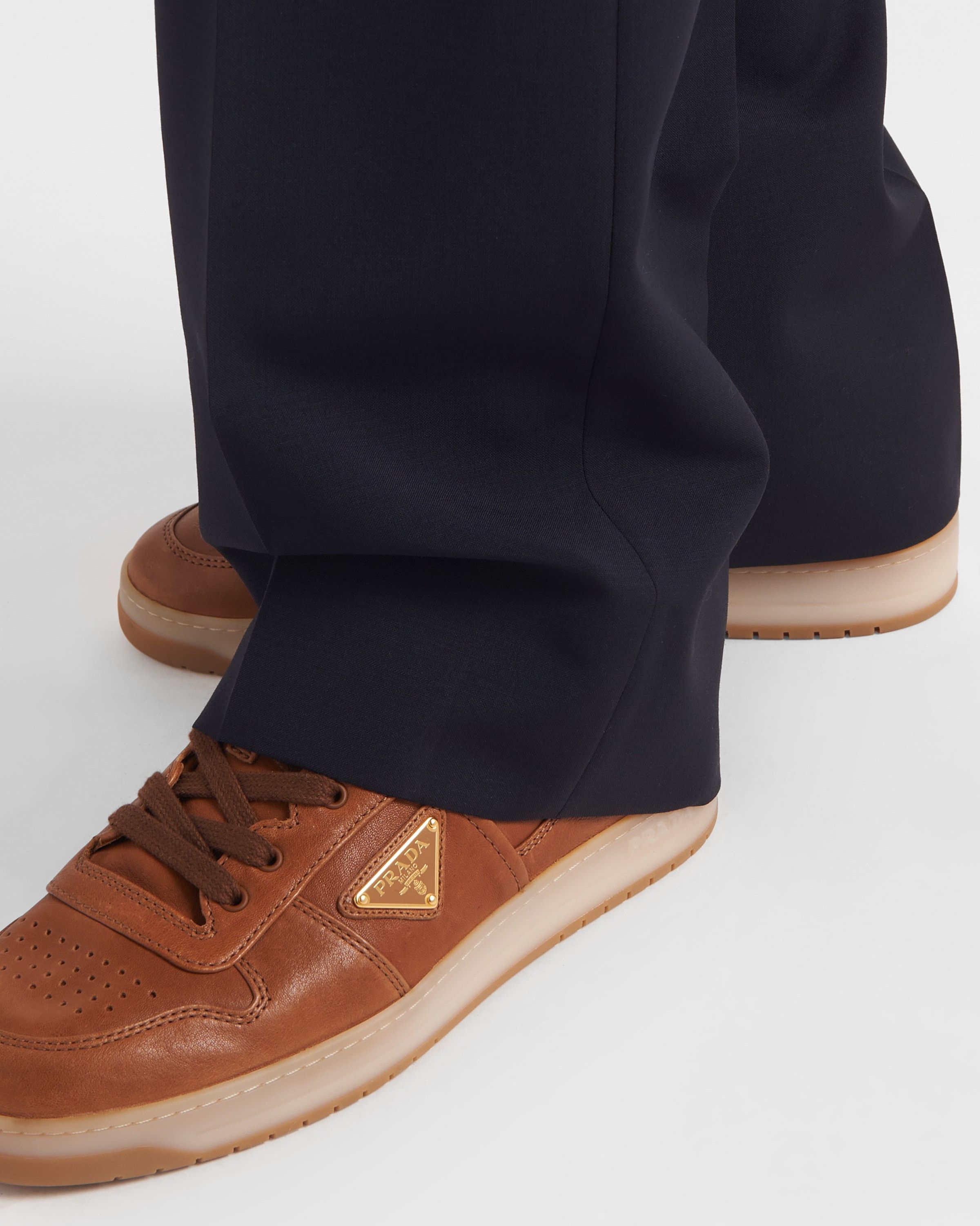 Prada o1mt1gz0325 Downtown Nappa Sneakers in Brown Size US 11 / EU 44 - 3 Thumbnail