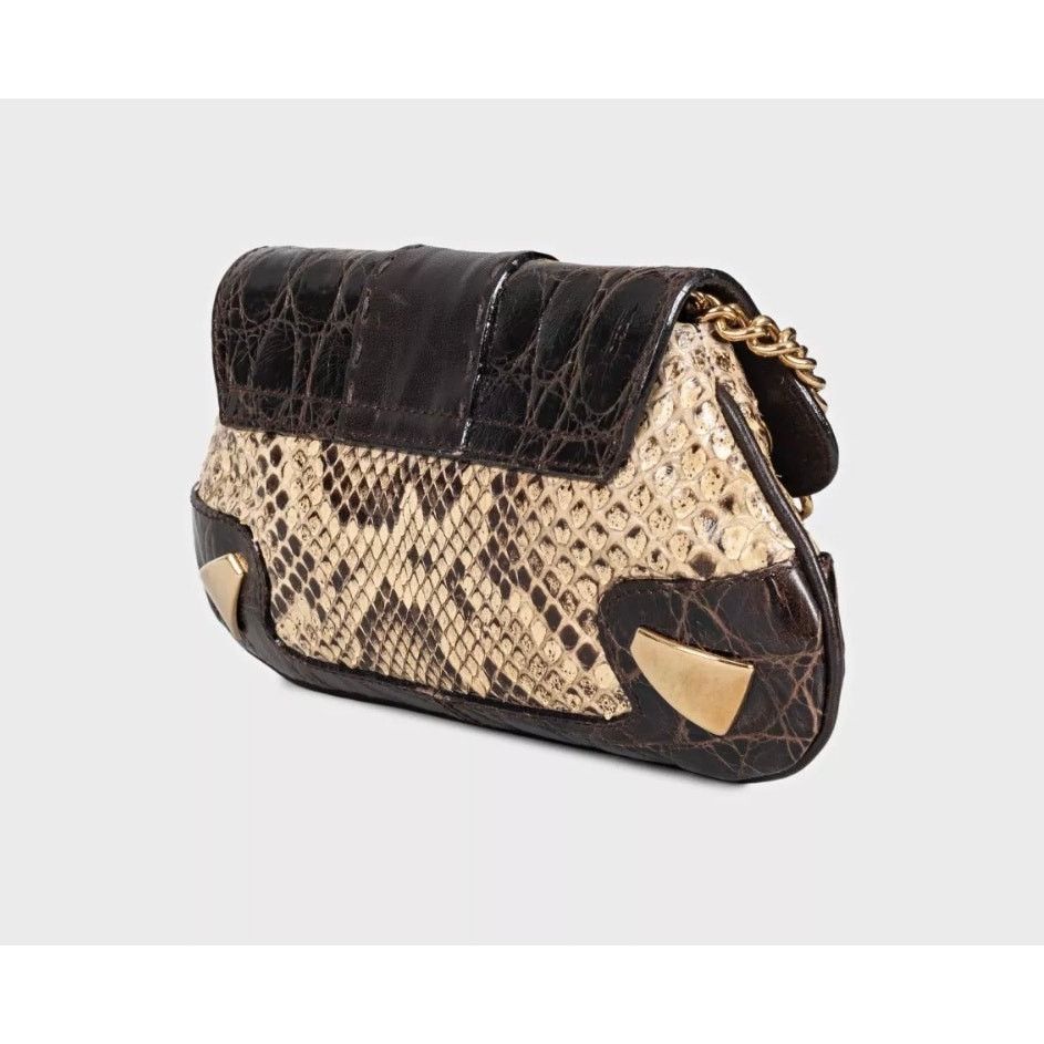 Dolce & Gabbana Dolce & Gabbana Brown Python Leather Crossbody Bag Size ONE SIZE - 2 Thumbnail