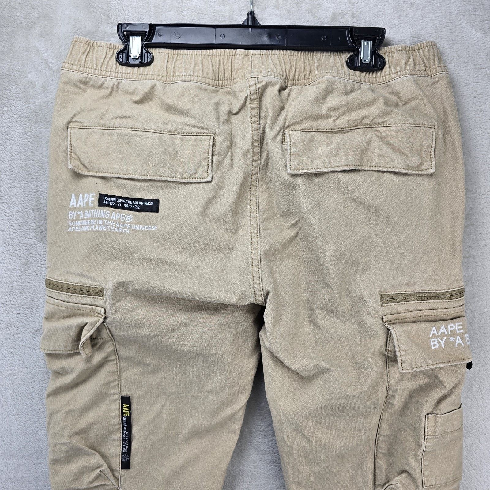 Aape AAPE by Bathing Ape Bape Jogger Cargo Pants Mens Large Beige Size US 34 / EU 50 - 9 Thumbnail