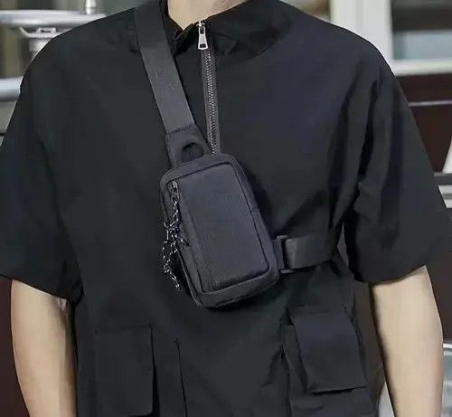 Other Black Shoulder Carry Side Bag Zip Satchel Pack Tactical Size ONE SIZE - 2 Thumbnail