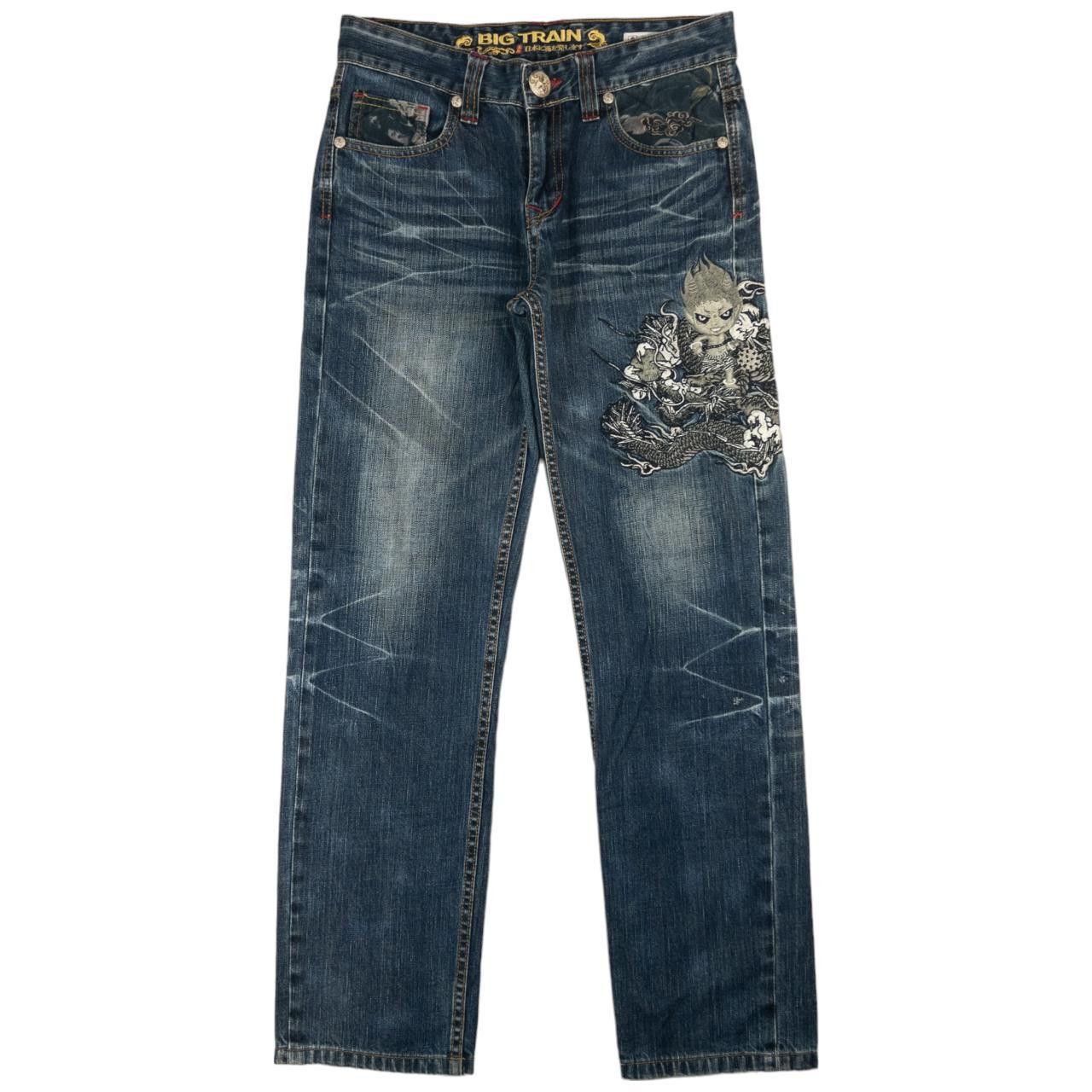 Other Vintage BigTrain Embroidered Dragon Japanese Denim Jeans W30 Size US 30 / EU 46 - 4 Thumbnail
