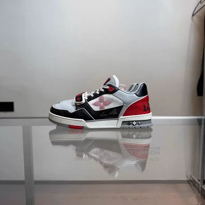 Louis Vuitton Louis Vuitton Trainer Black and Red Velcro shoes Size US 7 / EU 40 - 2 Thumbnail
