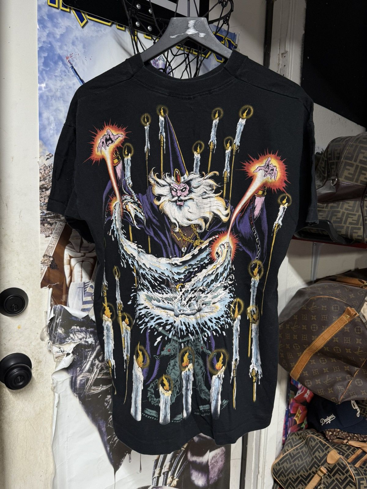 Vintage Vintage 1994 Wizard Liquid Blue T-Shirt Rare Vtg XLarge Size US XL / EU 56 / 4 - 2 Thumbnail