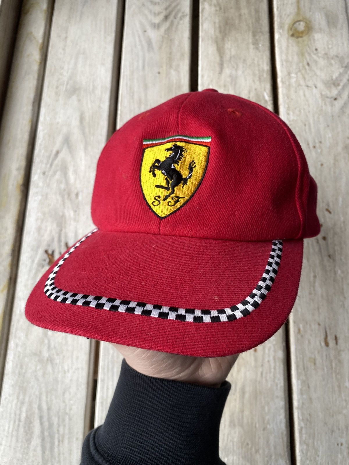 Ferrari × Vintage 00s Vintage 90s Ferrari Racing Embroidered Logo Cap Red Size ONE SIZE - 2 Thumbnail
