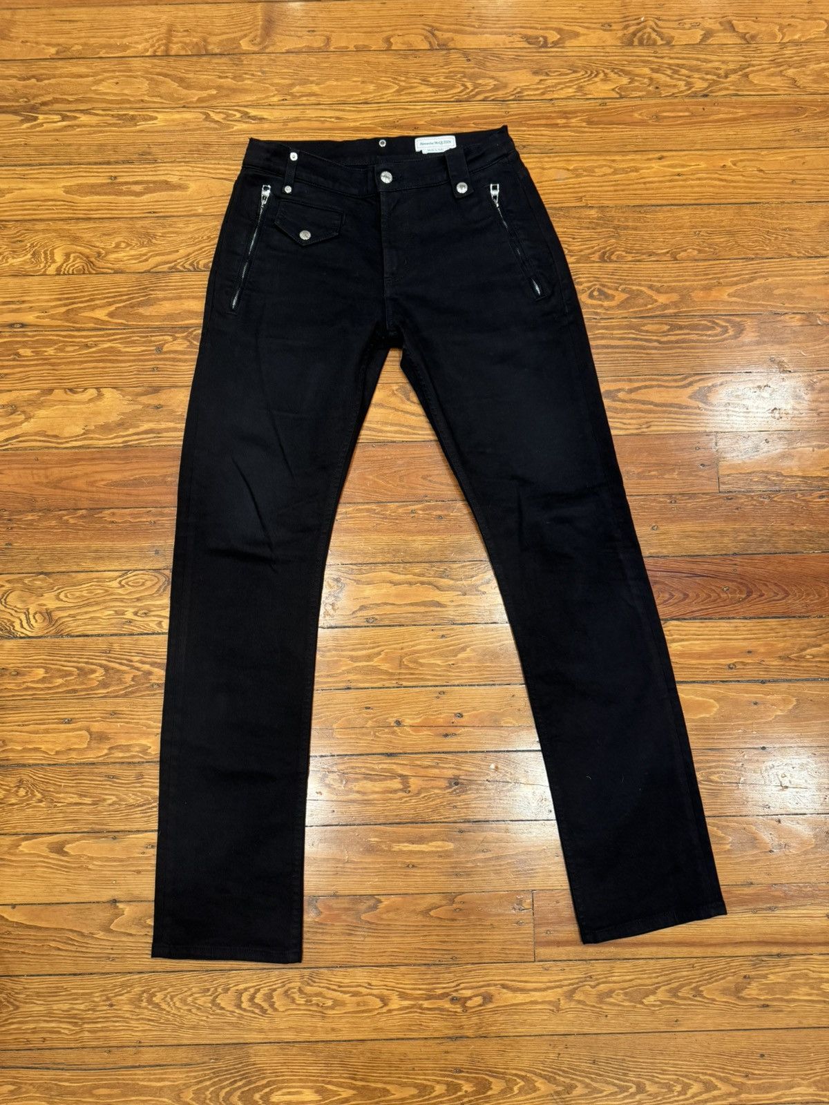 Alexander McQueen black biker jeans Size US 30 / EU 46 - 1 Thumbnail
