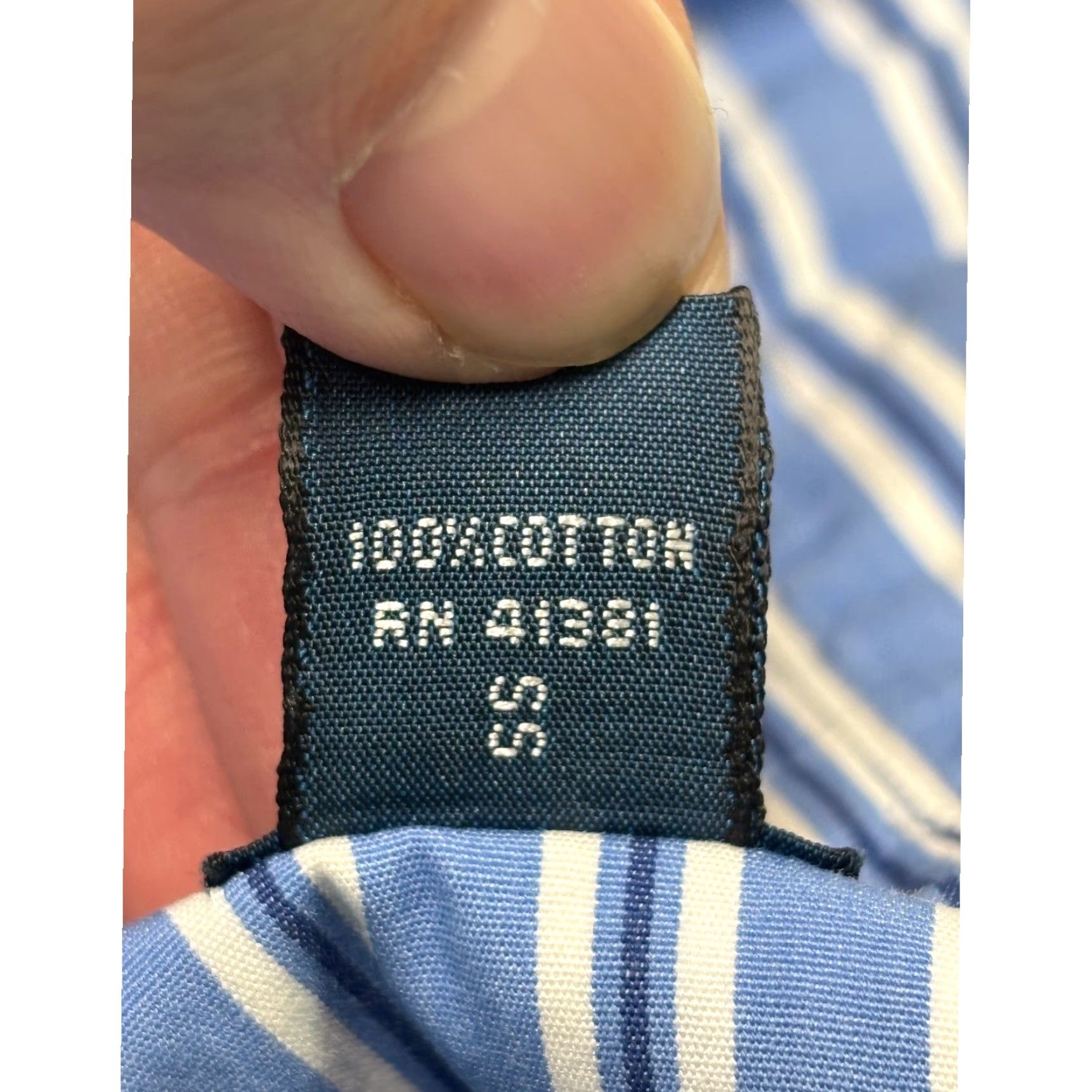 Ralph Lauren VINTAGE Ralph Lauren Striped Button-Down Shirt Men L Blue White Stripes Classic Fit Size US L / EU 52-54 / 3 - 5 Thumbnail