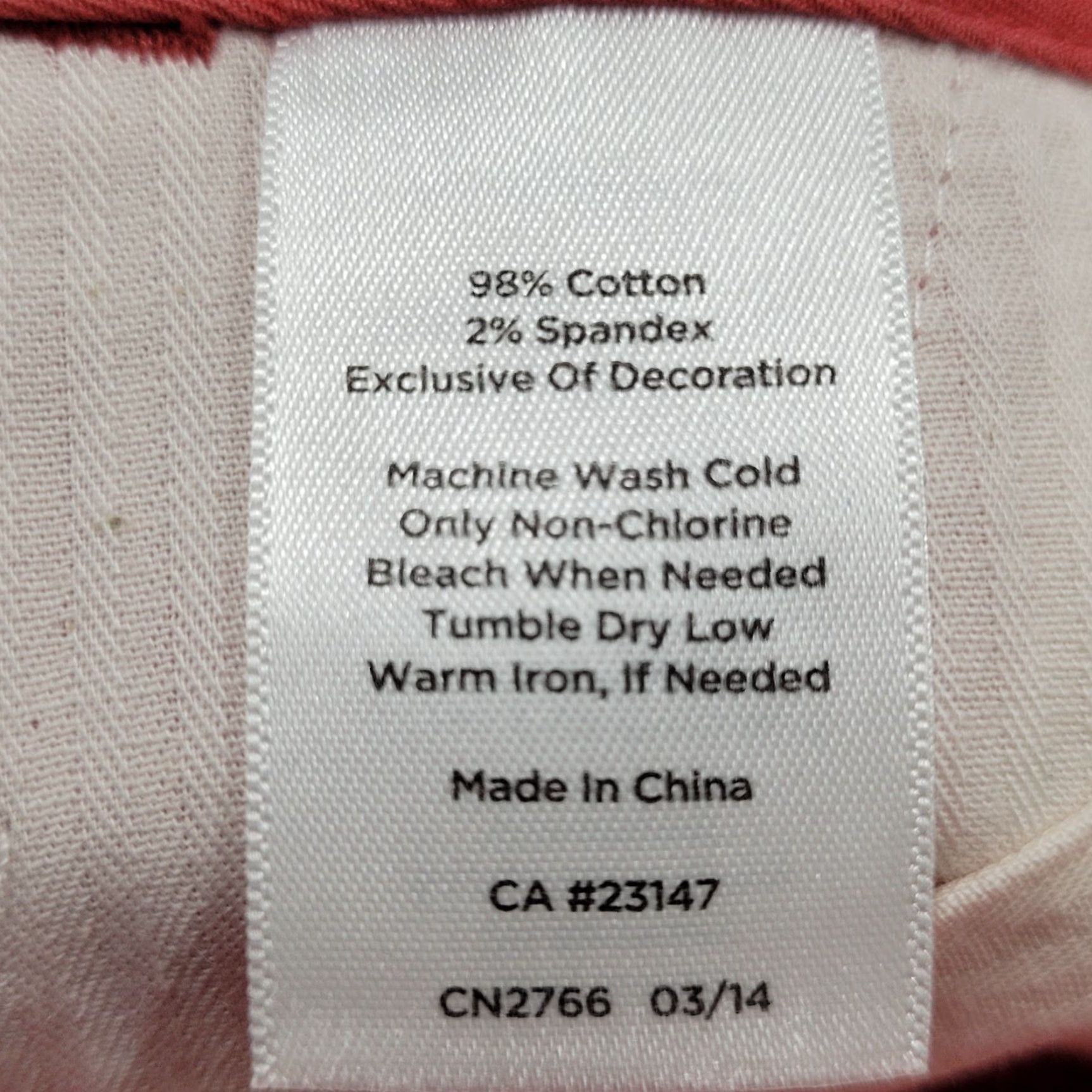 Talbots Talbots The Weekender Cotton Stretch Mid Rise Chino Pants 6P 31x27 Orange Pink Size 28" / US 6 / IT 42 - 5 Thumbnail
