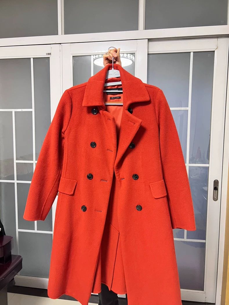 Max Mara MaxMara Weekend Orange Wool Coat -dmc Size XS / US 0-2 / IT 36-38 - 1 Thumbnail