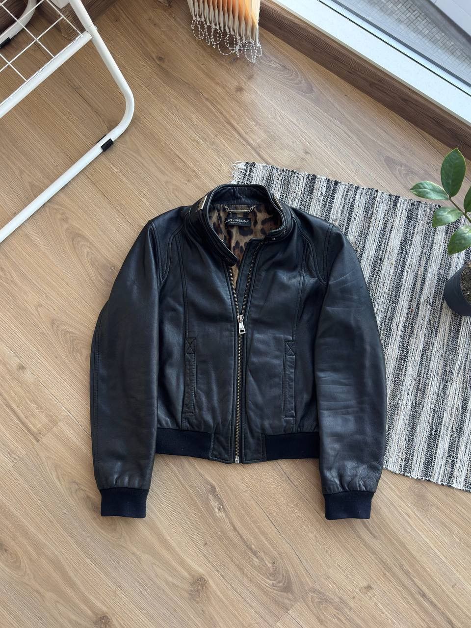 Dolce & Gabbana DOLCE & GABBANA LEATHER JACKET BLACK LEOPARD WOOMEN’S RARE Size M / US 6-8 / IT 42-44 - 3 Thumbnail