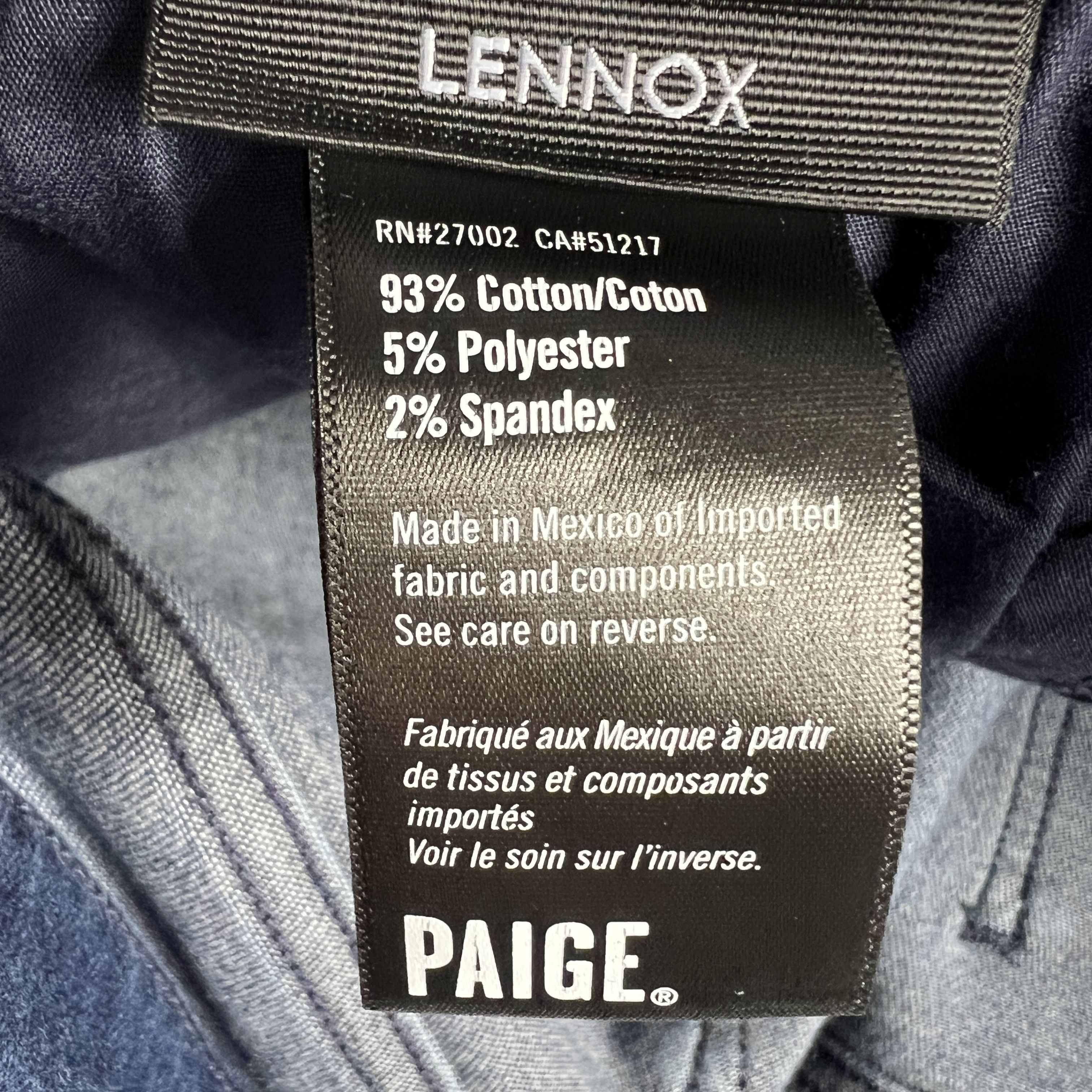 Paige Paige Jeans Lennox Slim Straight Blue Stretch Denim Size US 39 - 8 Thumbnail