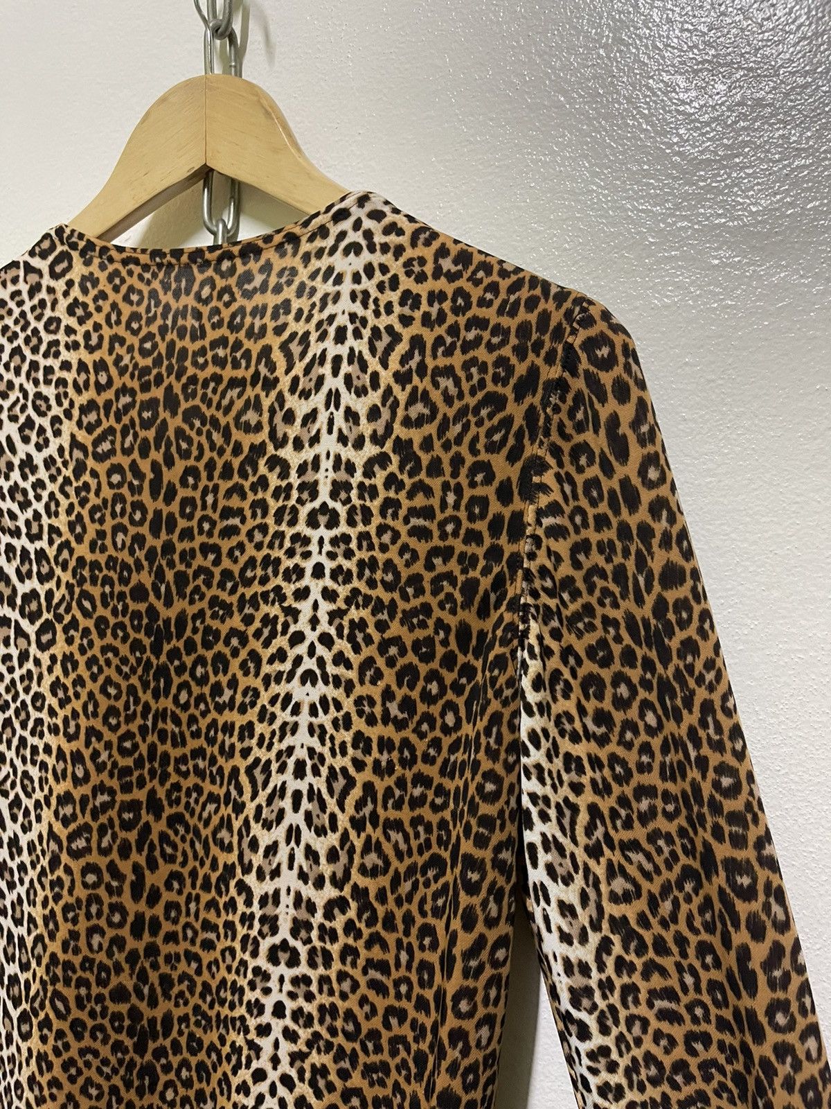Japanese Brand Leopard Printed Button Stretch Long Sleeve Size S / US 4 / IT 40 - 10 Thumbnail