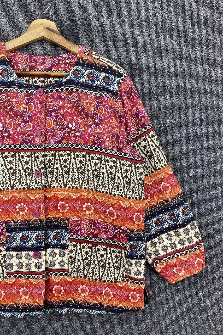 Japanese Brand Vintage Native x Navajo Paisleys Button Up Cardigan Jacket Size M / US 6-8 / IT 42-44 - 4 Thumbnail