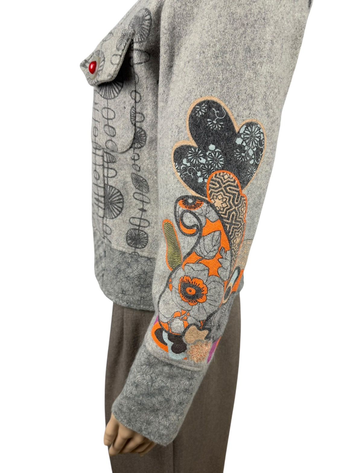 Designer Savage Culture Wool-Nylon Printed Jacket Full-Zip size M Size M / US 6-8 / IT 42-44 - 9 Thumbnail