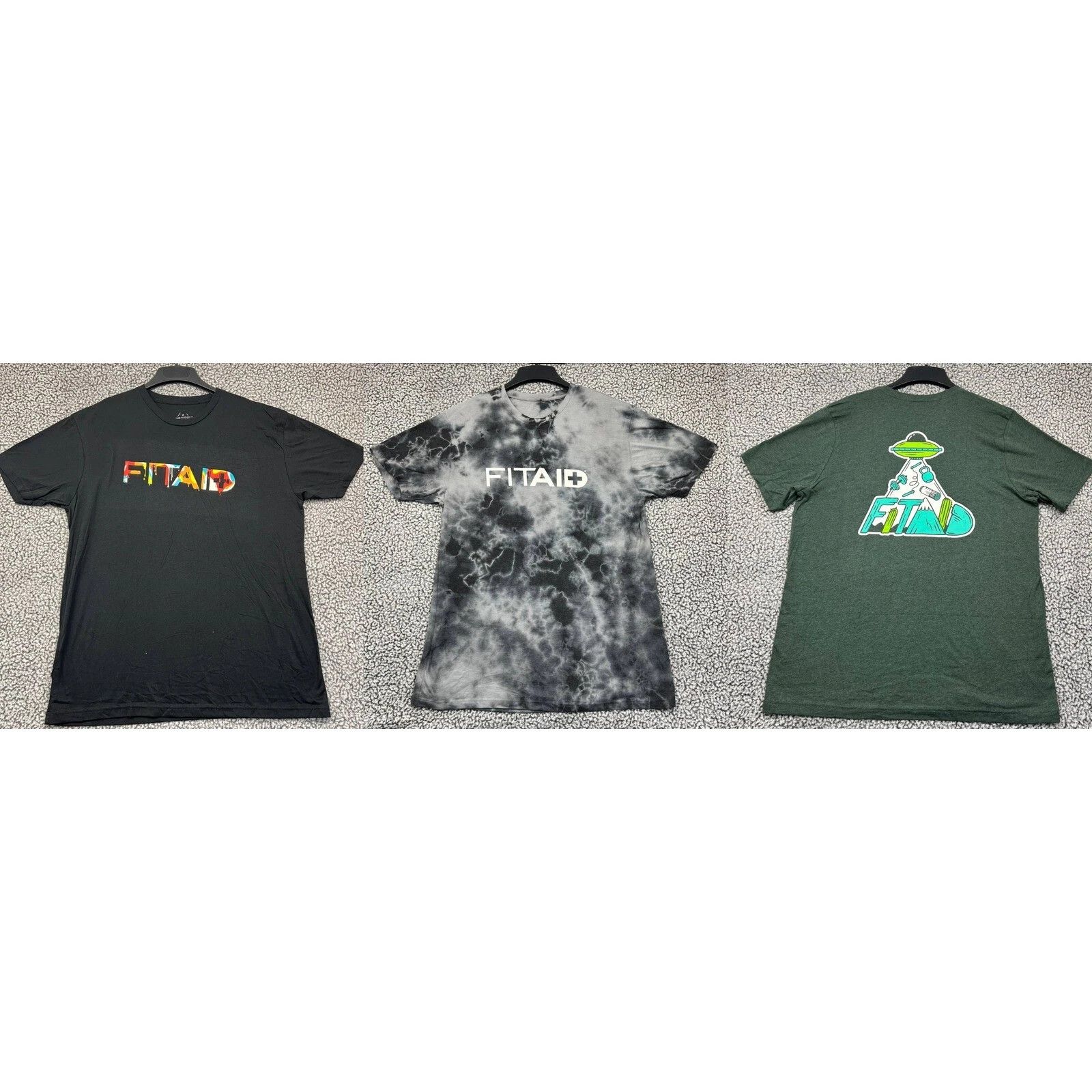Other Lot of 3 Fitaid Shirt Men Extra Large Short Sleeve Crew Neck Size US XL / EU 56 / 4 - 1 Thumbnail