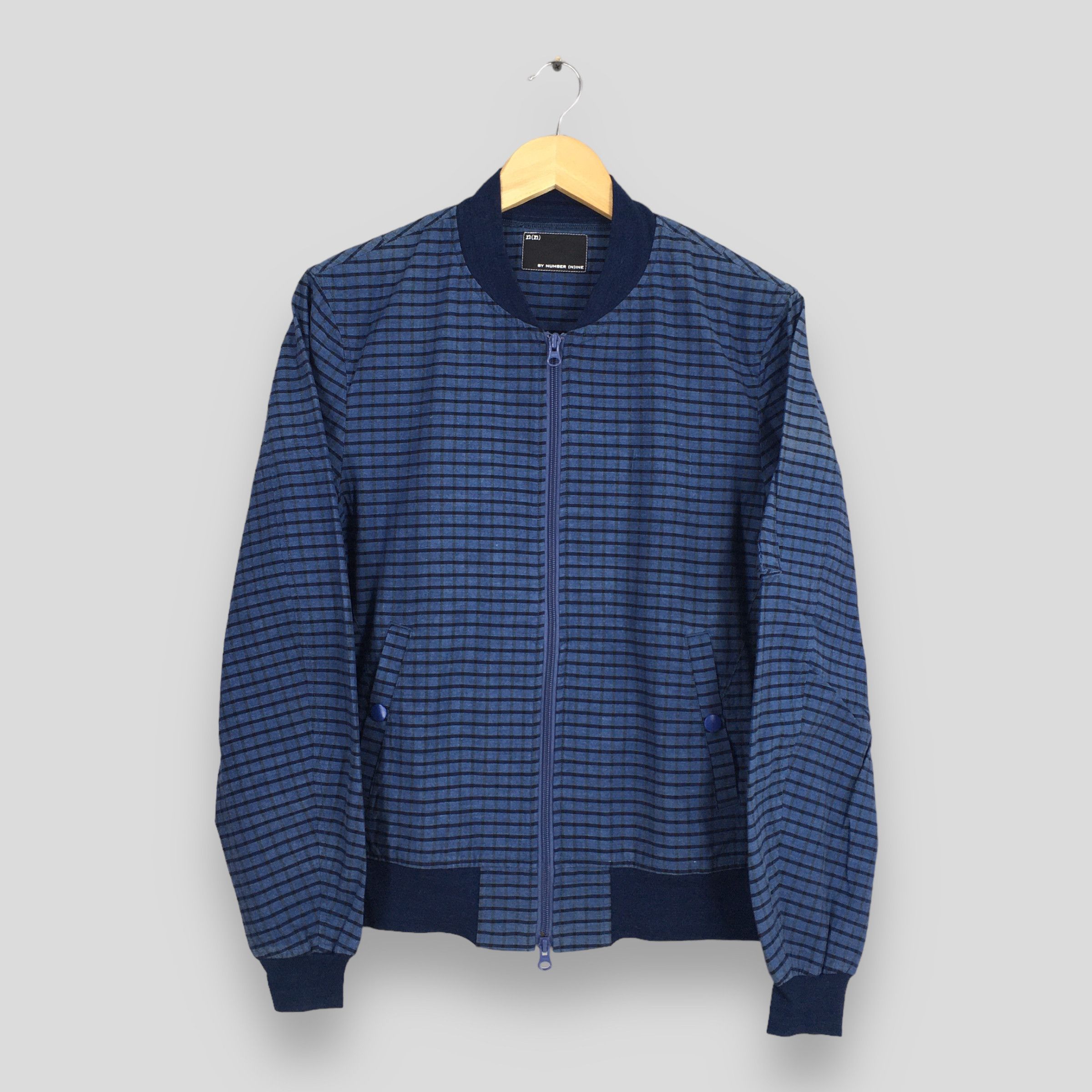 image of Archival Clothing x Number N Ine Number (N)Ine Blue Tartan Checkered Jacket Medium, Men's