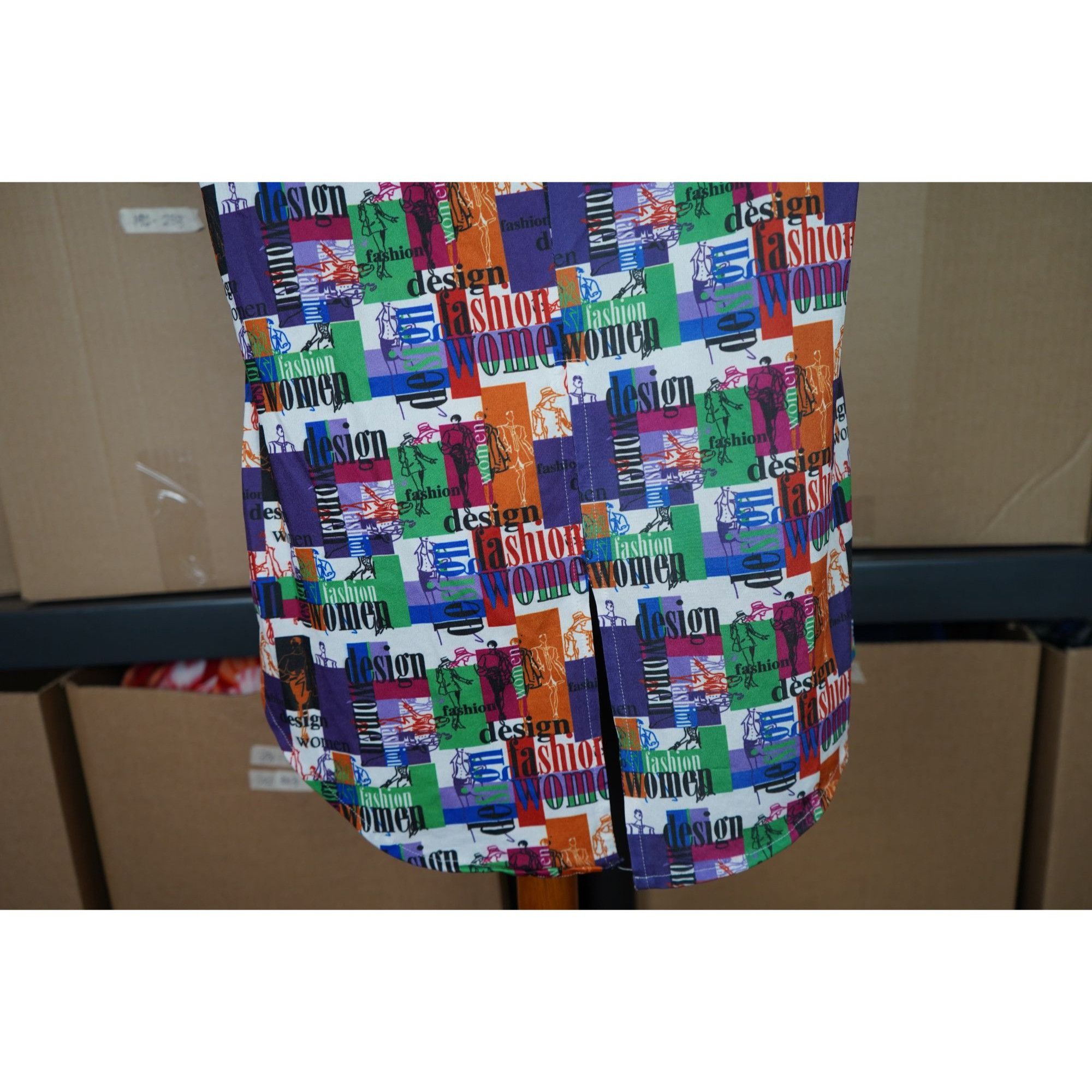 Vintage Vintage Women's Sleeveless Top Cropped Abstract 90s S #428 Size S / US 4 / IT 40 - 6 Thumbnail
