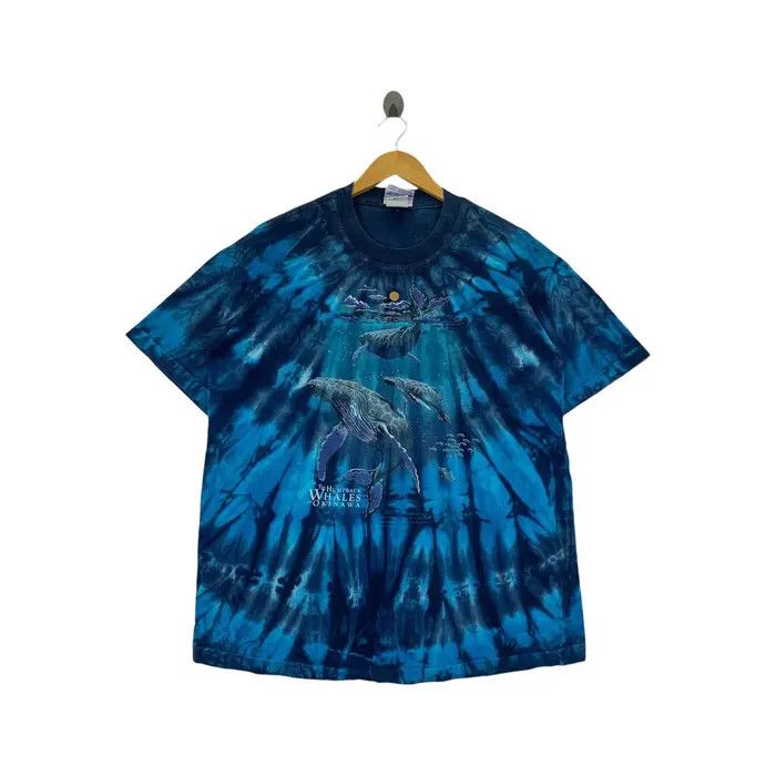 Vintage Vintage 90’ HABITAT HUMBACK WHALES OKINAWA AOP Tee Shirt Size M / US 6-8 / IT 42-44 - 1 Thumbnail