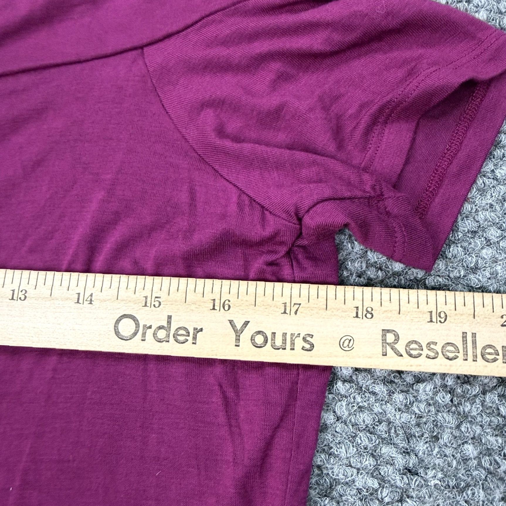 Vintage Rock & Republic Shirt Womens Medium Purple Off Shoulder Lattice Cutout Size M / US 6-8 / IT 42-44 - 7 Thumbnail