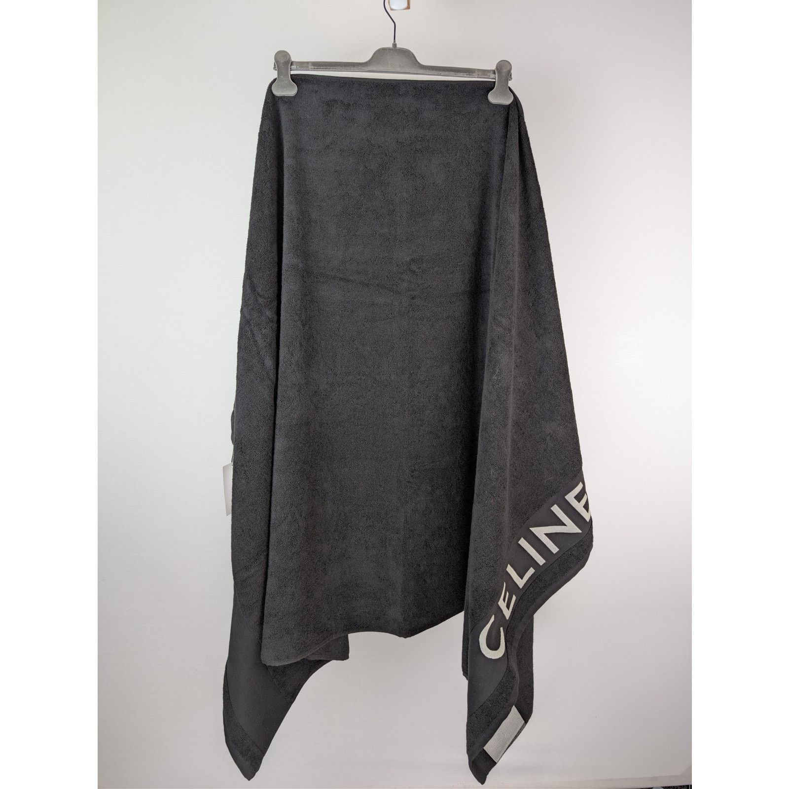 Celine o1rshd1 Q:2 / cotton terry beach towel in Black Size ONE SIZE - 3 Thumbnail