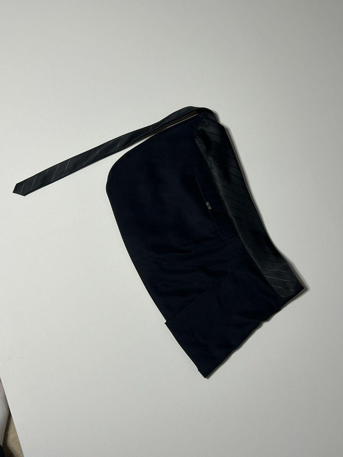 Other Tie Mini skirt Blazer wool Upcycle vintage designer szenaryo Size 32" / US 10 / IT 46 - 8 Thumbnail