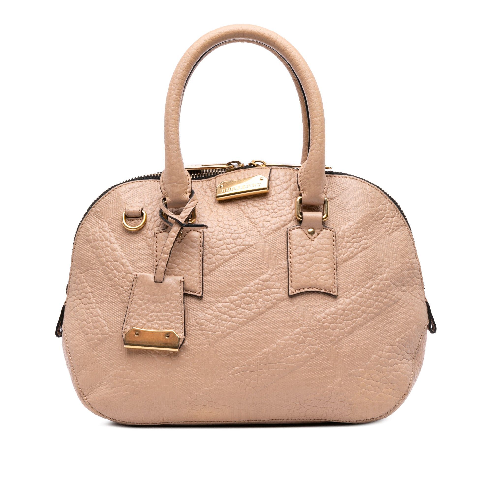 Medium Heritage Grain Check Embossed Orchard Bowling Bag