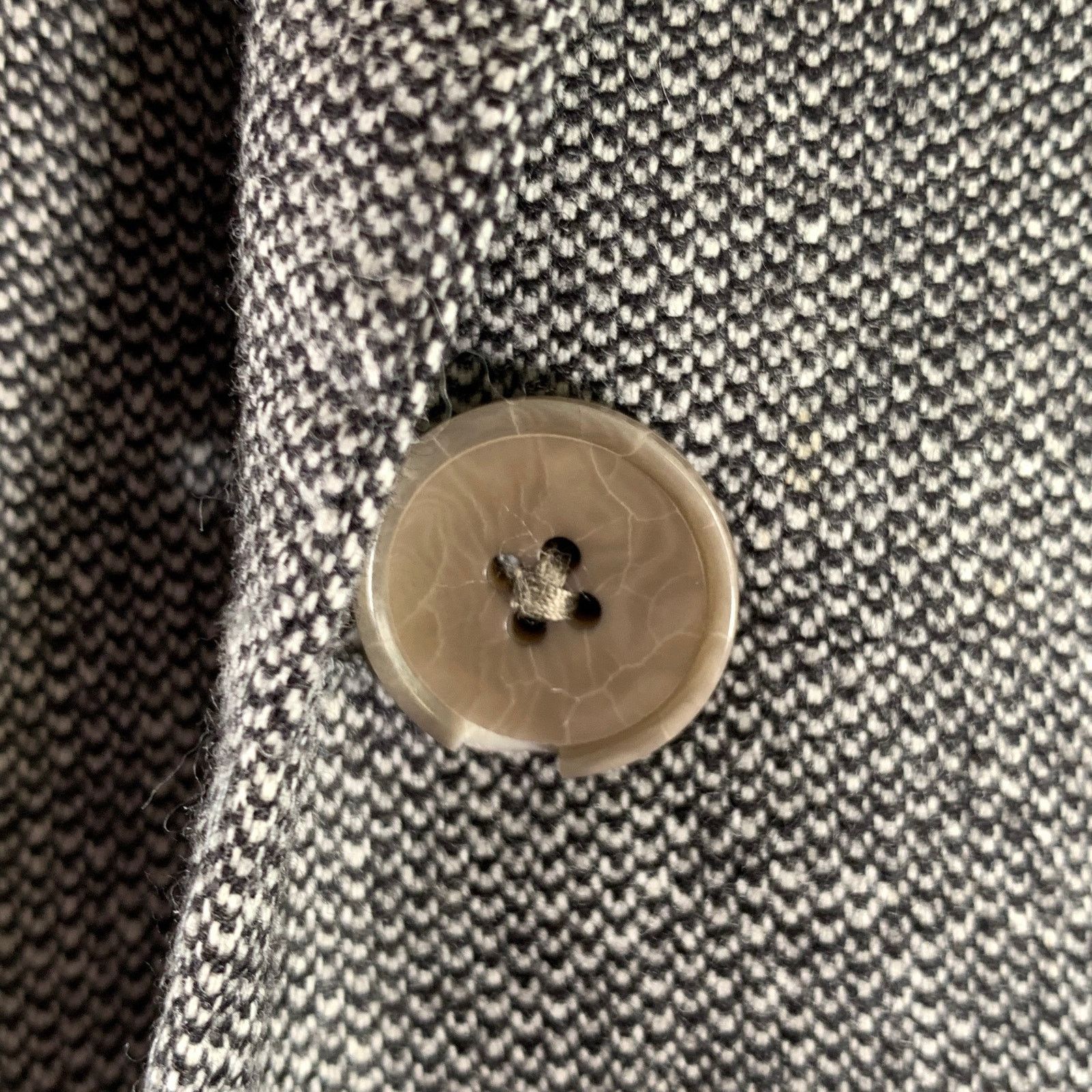 Ermenegildo Zegna ERMENEGILDO ZEGNA 44 Grey Black Marled Wool Blend Sport Coat Size 54R - 5 Thumbnail
