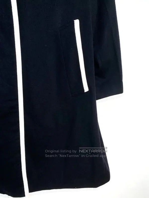 Thom Browne Black Striped Cashmere Coat .
