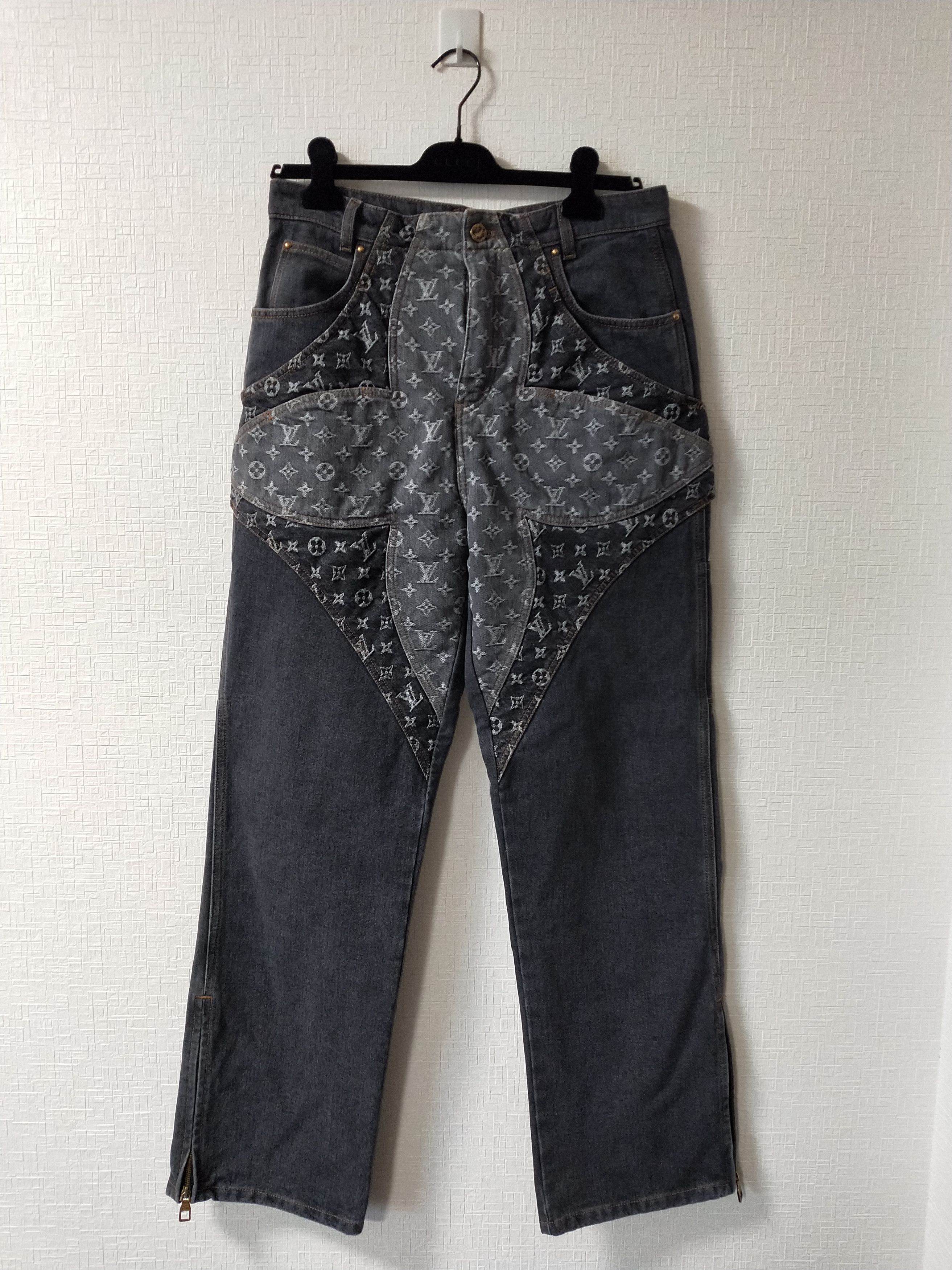 Louis Vuitton Monogram Flower Denim Jeans Size US 33 - 1 Thumbnail