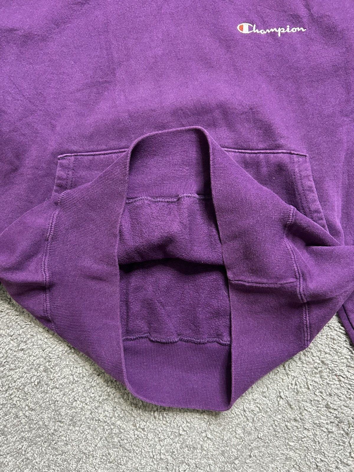 Champion Vintage 90s Champion Sweatshirt Hoodie Purple Spellout USA Size US M / EU 48-50 / 2 - 4 Thumbnail
